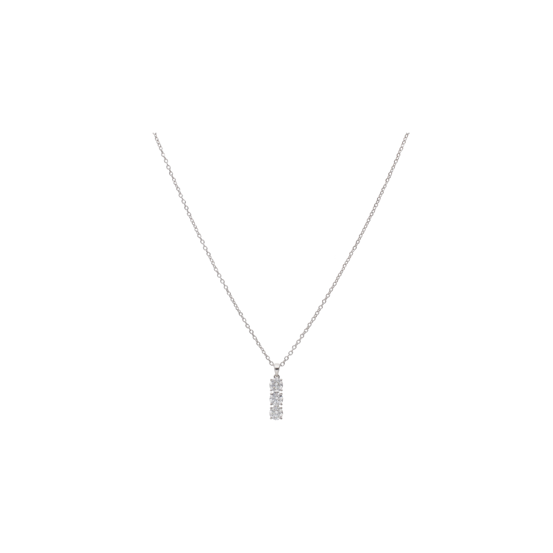 Bartorelli Italian Jewels | COLLANA IN ORO BIANCO CON PENDENTE  TRILOGY DI DIAMANTI - CIONDTRILOGYOB (1)