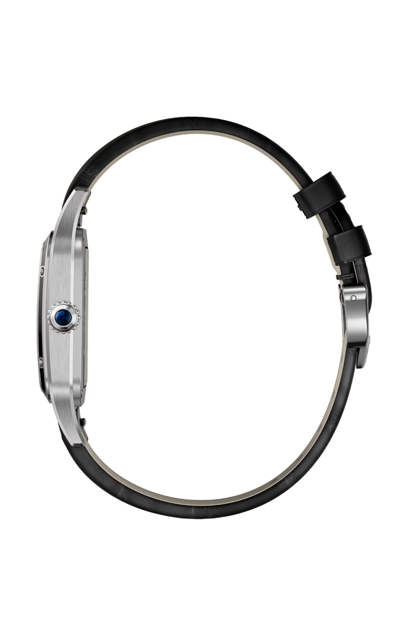 Cartier | SANTOS-DUMONT SCHELETRATO CON MICROROTORE MODELLO GRANDE, AUTOMATICO, ACCIAIO - WHSA0044 (2)
