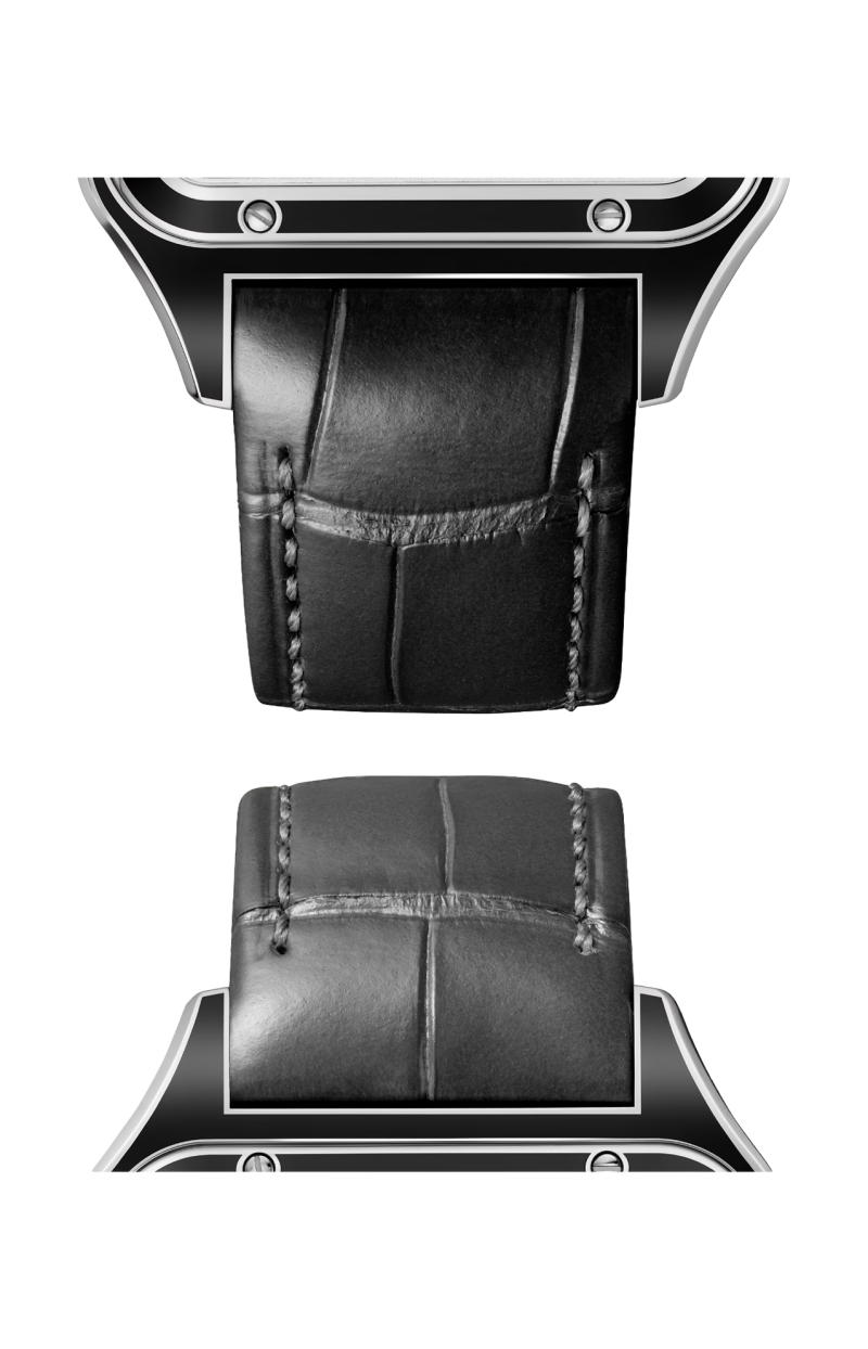 Cartier | SANTOS-DUMONT SCHELETRATO CON MICROROTORE MODELLO GRANDE, AUTOMATICO, ACCIAIO - WHSA0044 (4)