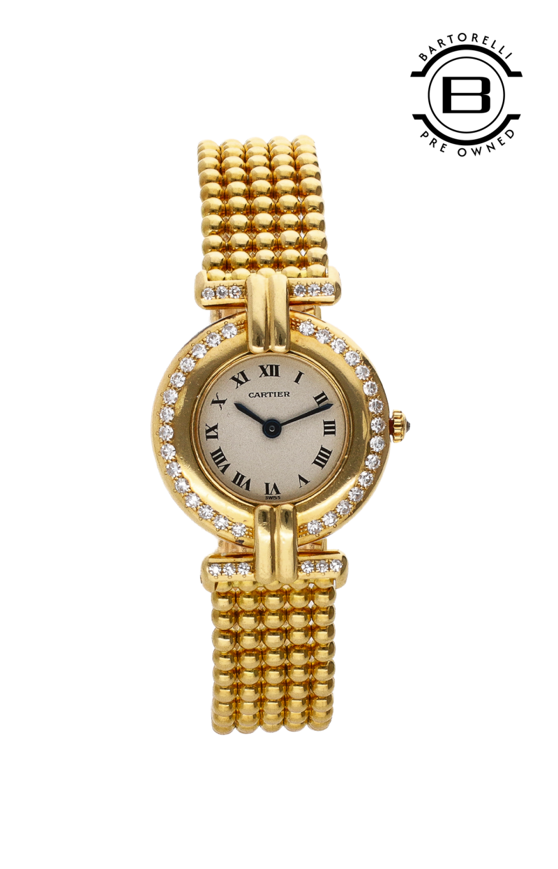 Cartier | CARTIER COLIS&Eacute;E CLASSIQUE RIVOLI MODELLO PICCOLO, QUARZO, ORO GIALLO, DIAMANTI WB1006A8 - U-WB1006A8 (1)