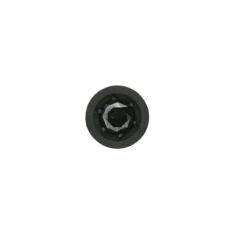 Mano | J . | MONO ORECCHINO PUNTO LUCE IN TITANIO NERO CON DIAMANTE BLACK - TNMOP2001 (1)