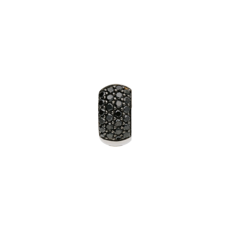 Bartorelli Italian Jewels | MONO ORECCHINO IN ORO BIANCO E PAVE' DIAMANTI NERI - LB-VE08962DKW_MONO (1)