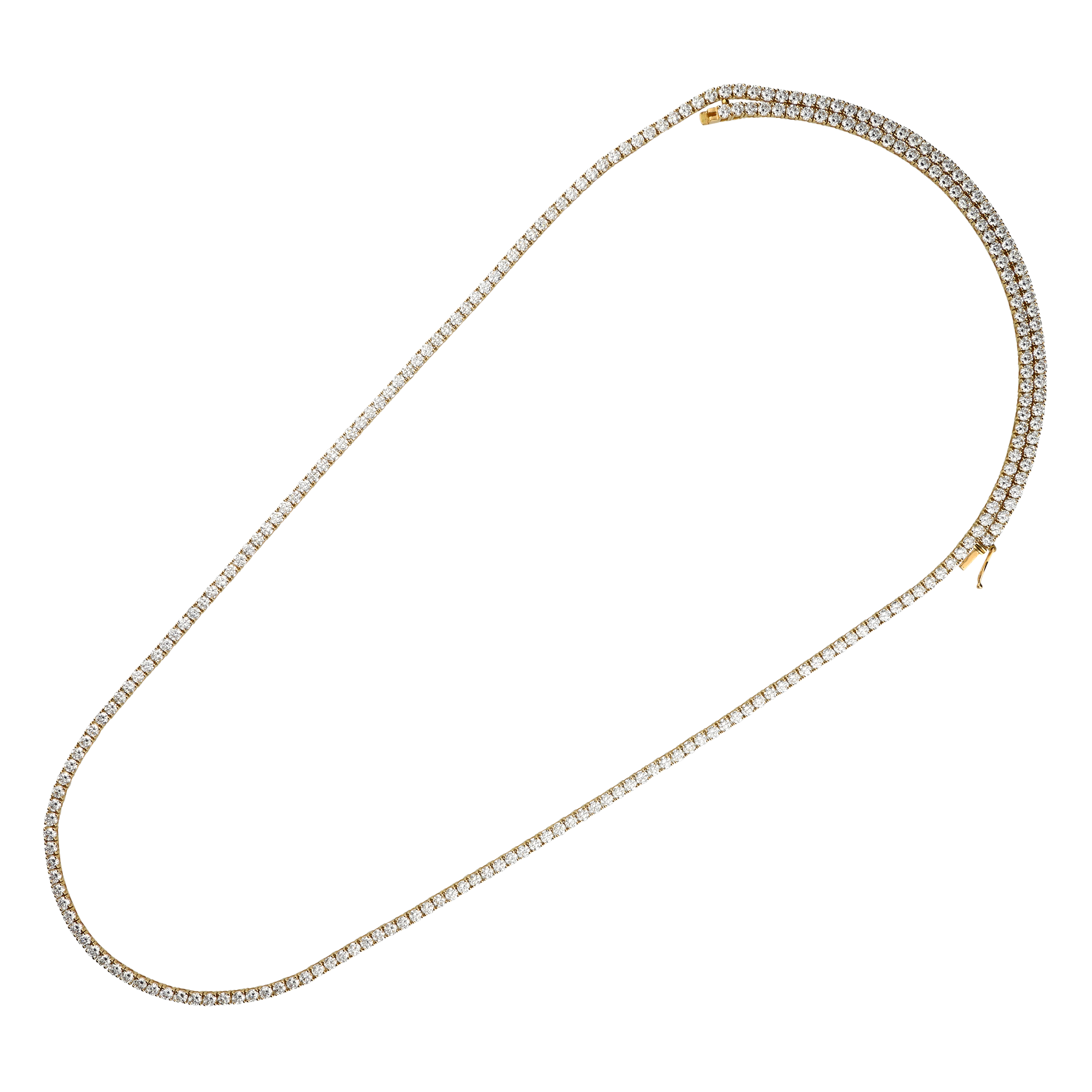 Bartorelli Italian Jewels | COLLANA TENNIS IN ORO ROSA 18 CARATI E DIAMANTI BIANCHI TAGLIO BRILLANTE - LUNGHEZZA 80 CM. - DN8450DP (1)