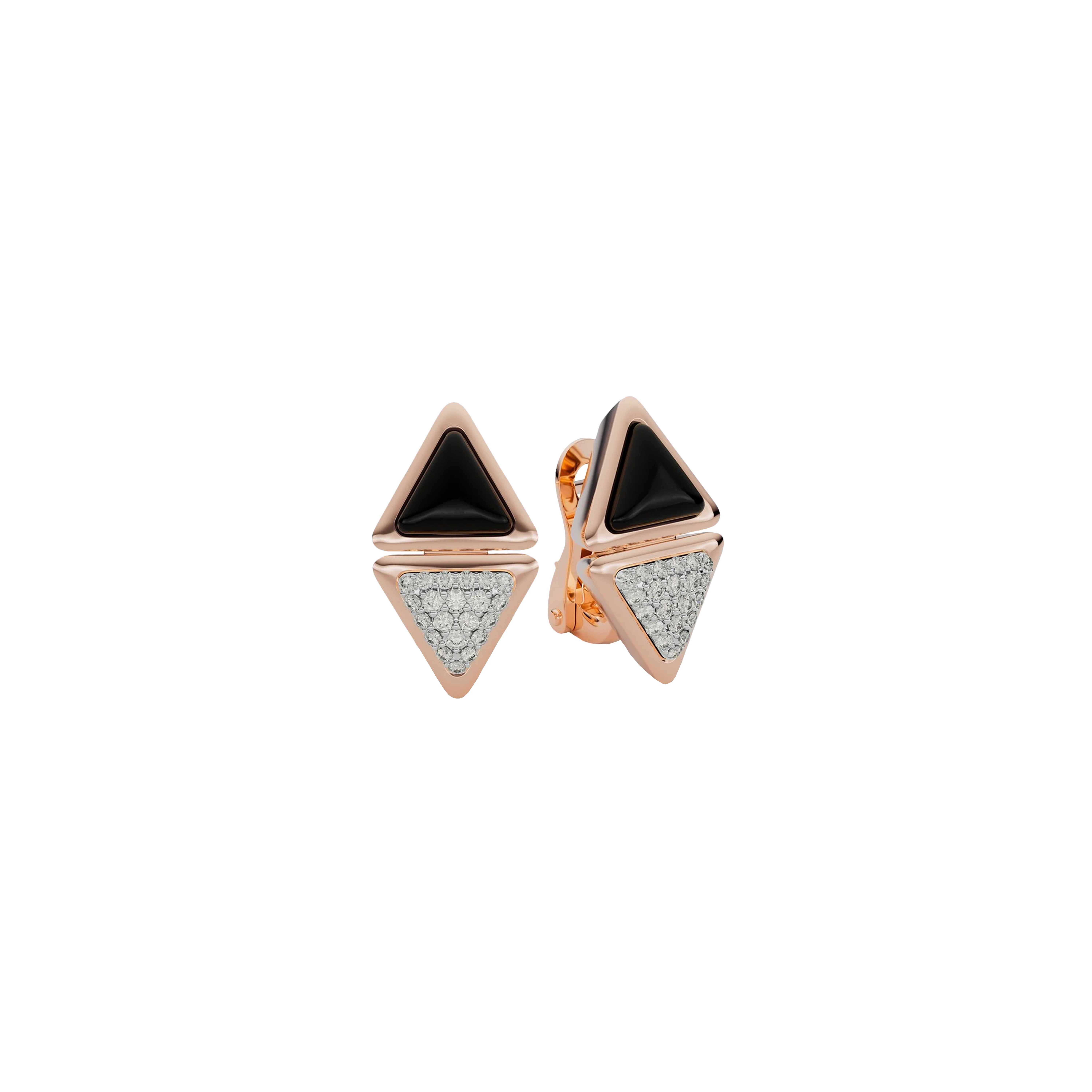 Avel Lenttan | ORECCHINI SHORT MIRROR EXQUISITE IN ORO ROSA, ONICE E DIAMANTI - EA2-T-PK-15-00-01-00 (1)