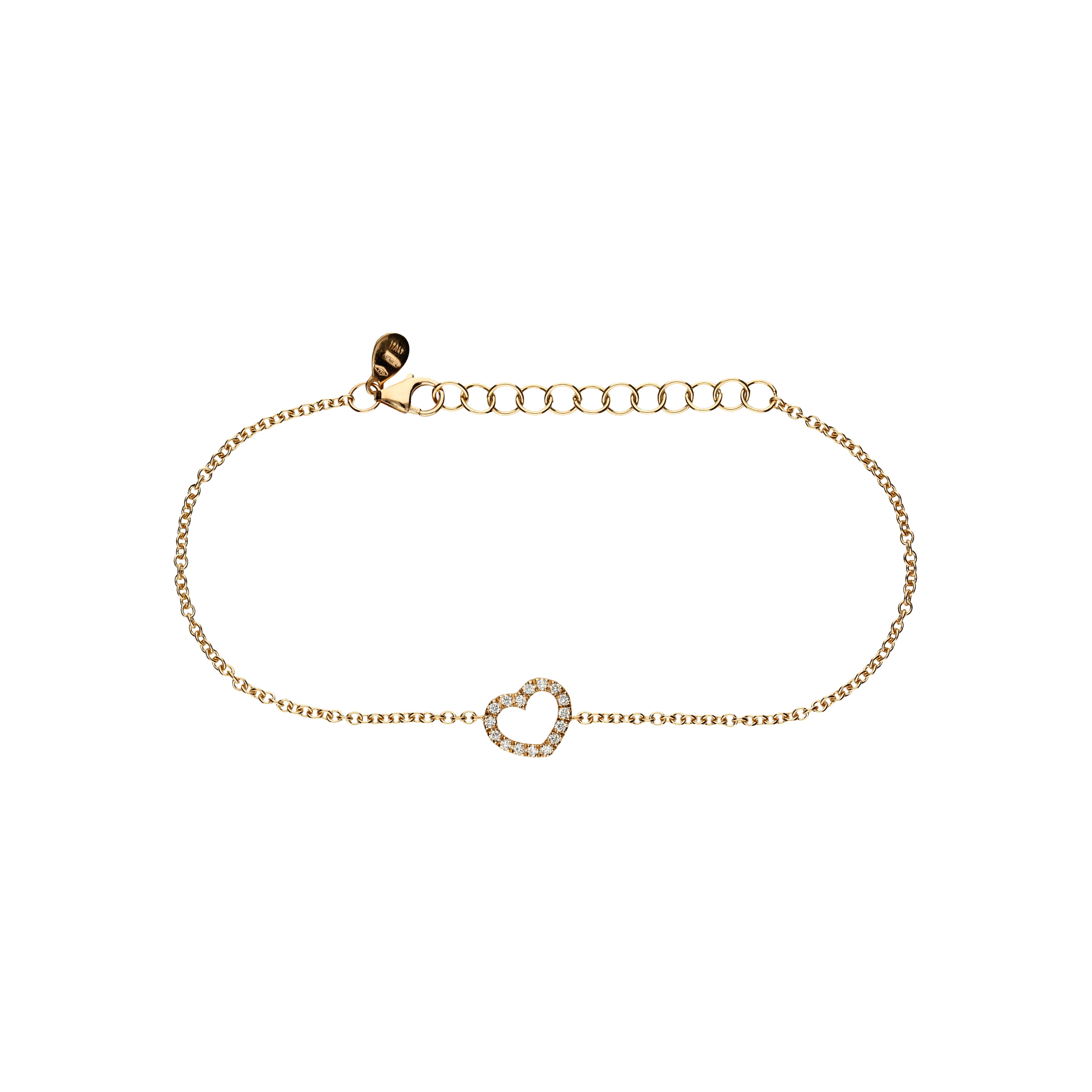 Bartorelli Italian Jewels | Bracciale Cuore in oro rosa e diamanti bianchi - FB1418R001 (1)