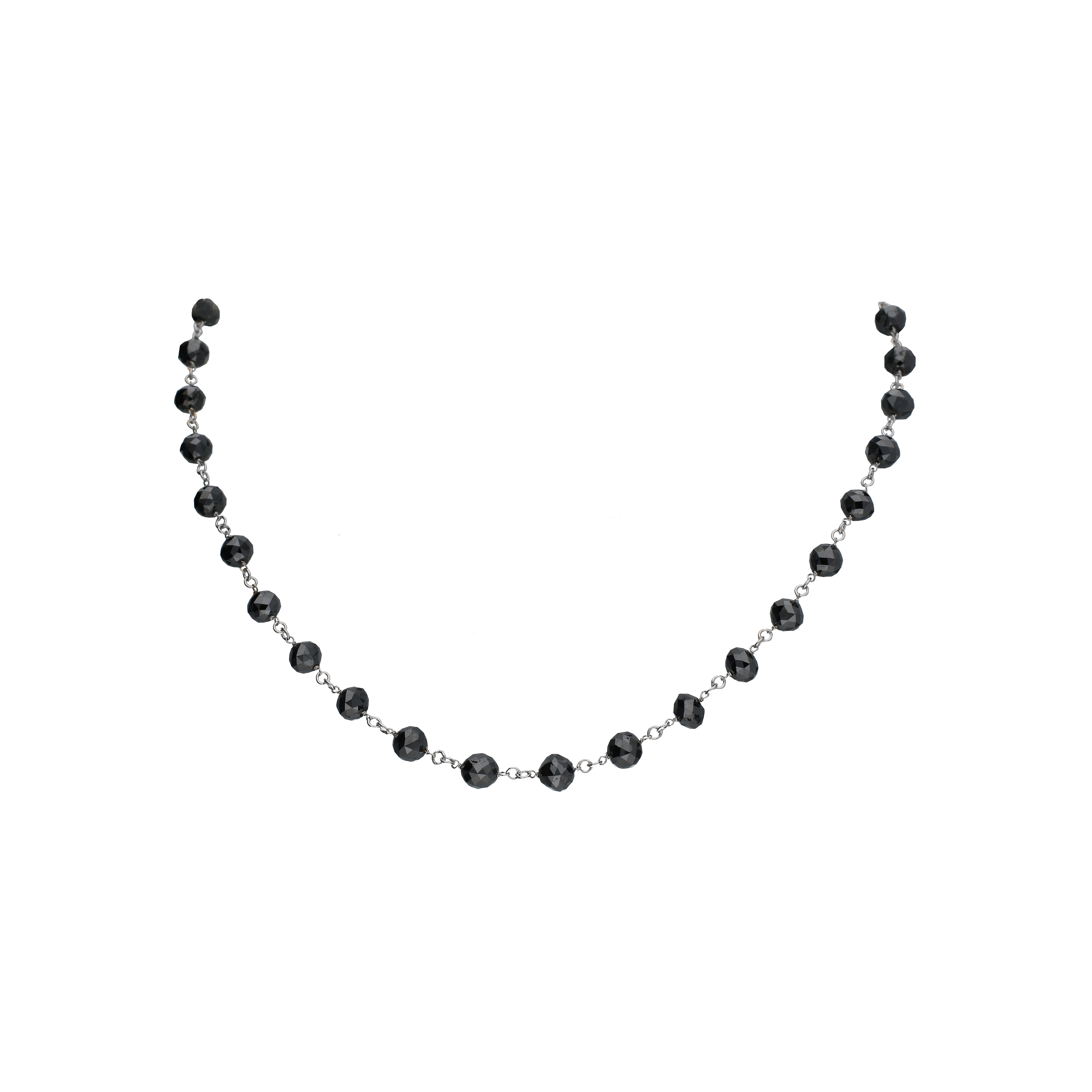 Bartorelli Italian Jewels | COLLANA IN ORO BIANCO CON DIAMANTI NERI BRIOLE. - GIGI008485 (1)