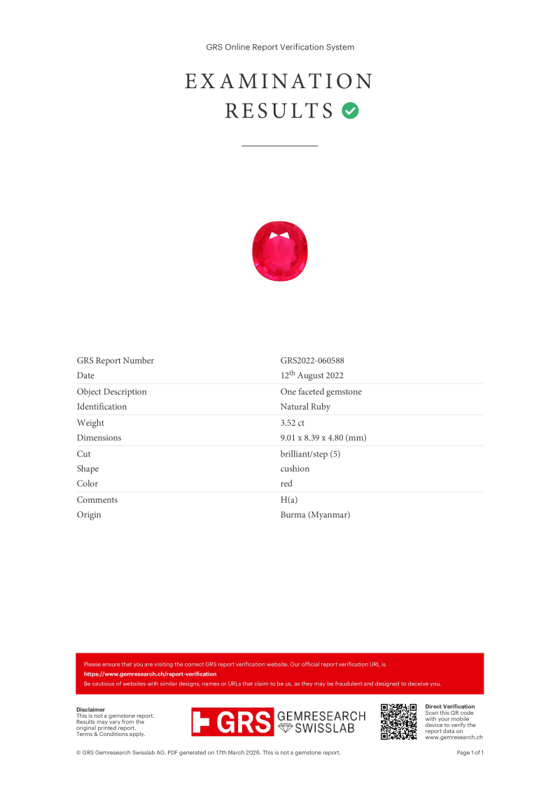 Bartorelli Italian Jewels | ANELLO ROSETTA IN ORO BIANCO CON RUBINO CENTRALE CERTIFICATO, DOPPIO CONTORNO DI DIAMANTI E DEMI-PAV&Eacute; SUL GAMBO - 000-4982NS (4)