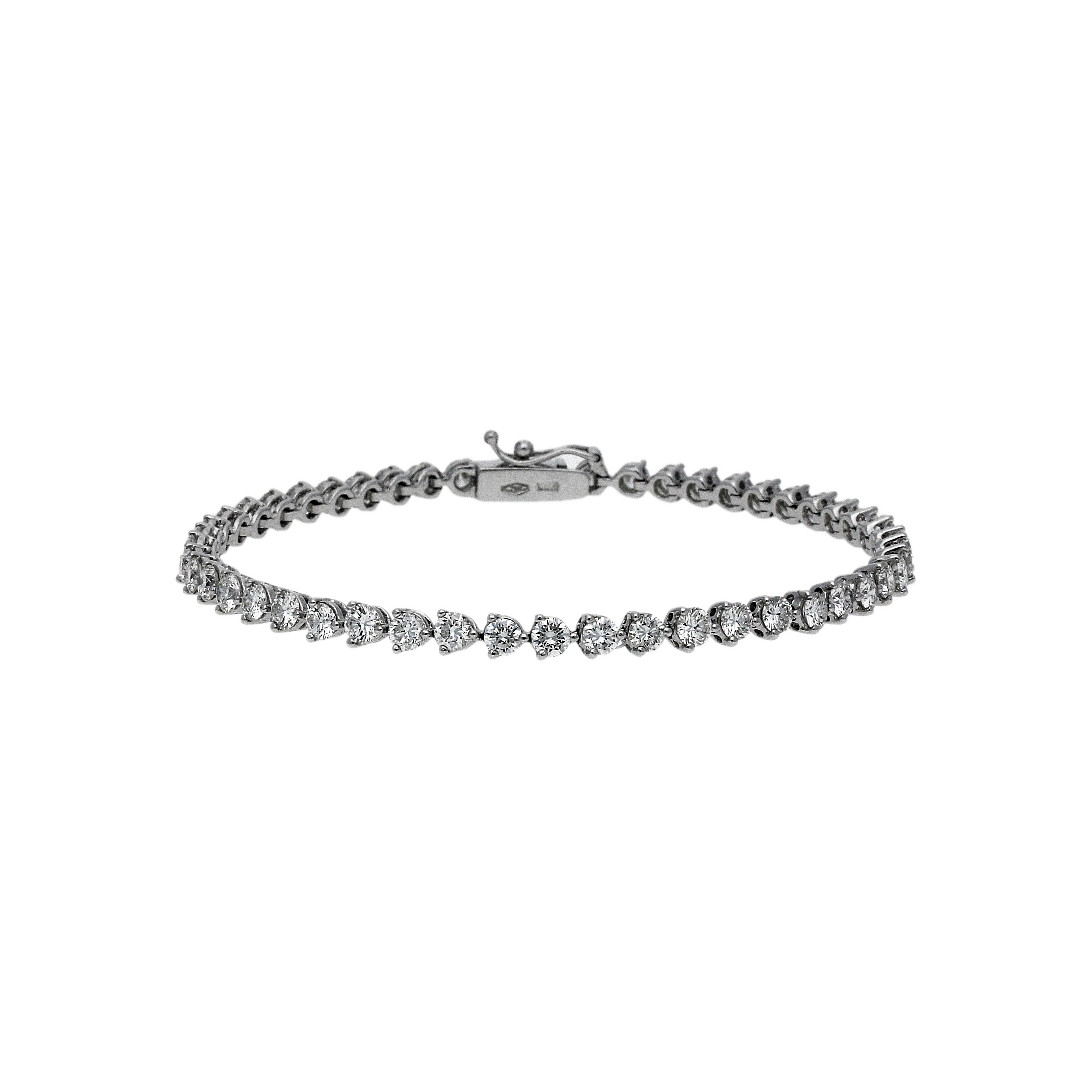 Bartorelli Italian Jewels | Bracciale tennis in oro bianco 18 carati e diamanti bianchi taglio brillante - LB-VB07987DW (1)