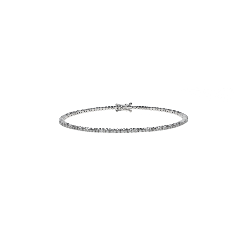 Bartorelli Italian Jewels | BRACCIALE TENNIS IN ORO BIANCO E DIAMANTI BIANCHI - 329-PRE-D (1)