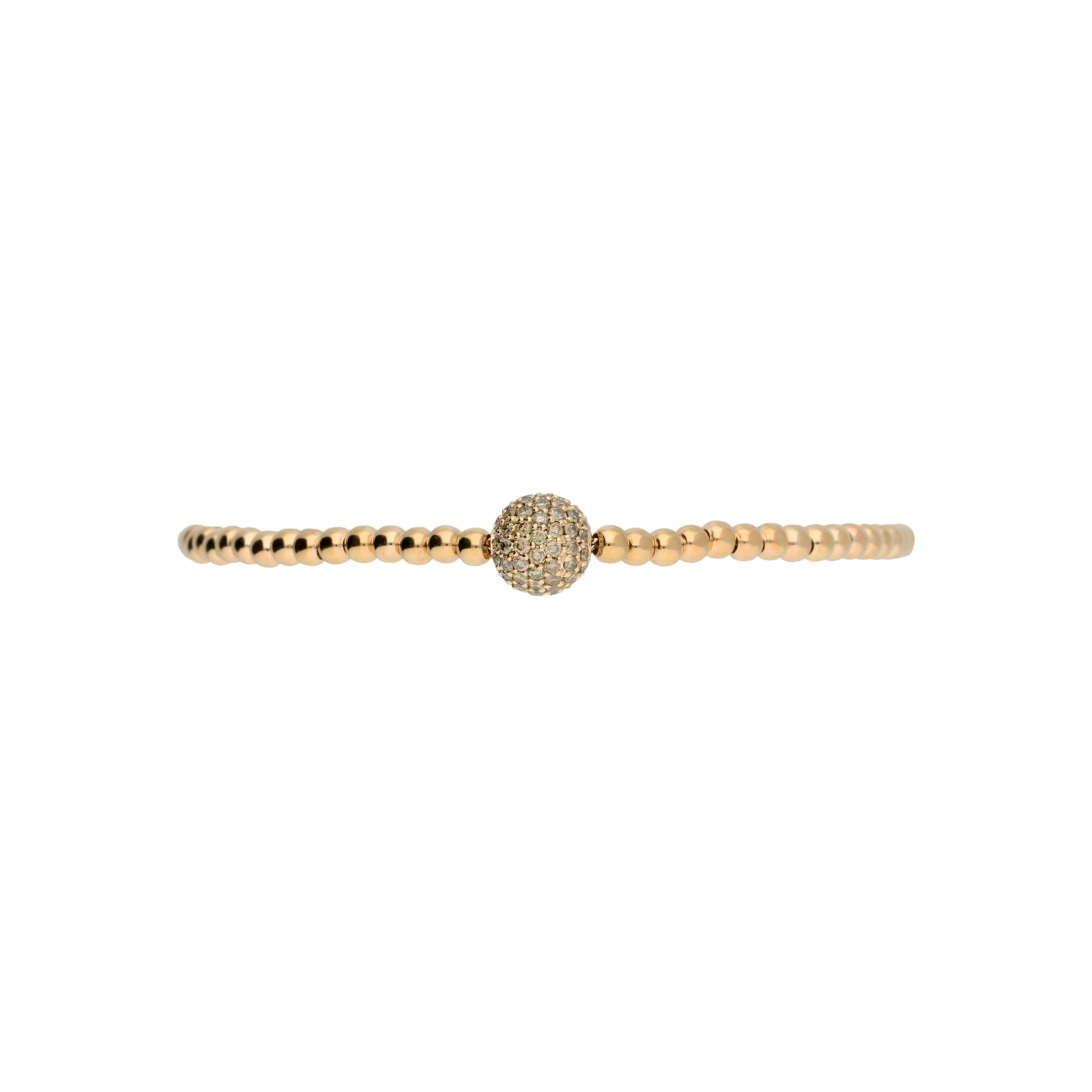 Bartorelli Italian Jewels | BRACCIALE SFERE SEMIRIGIDO IN ORO ROSA CON DIAMANTI BROWN - PB08145DB8P (1)