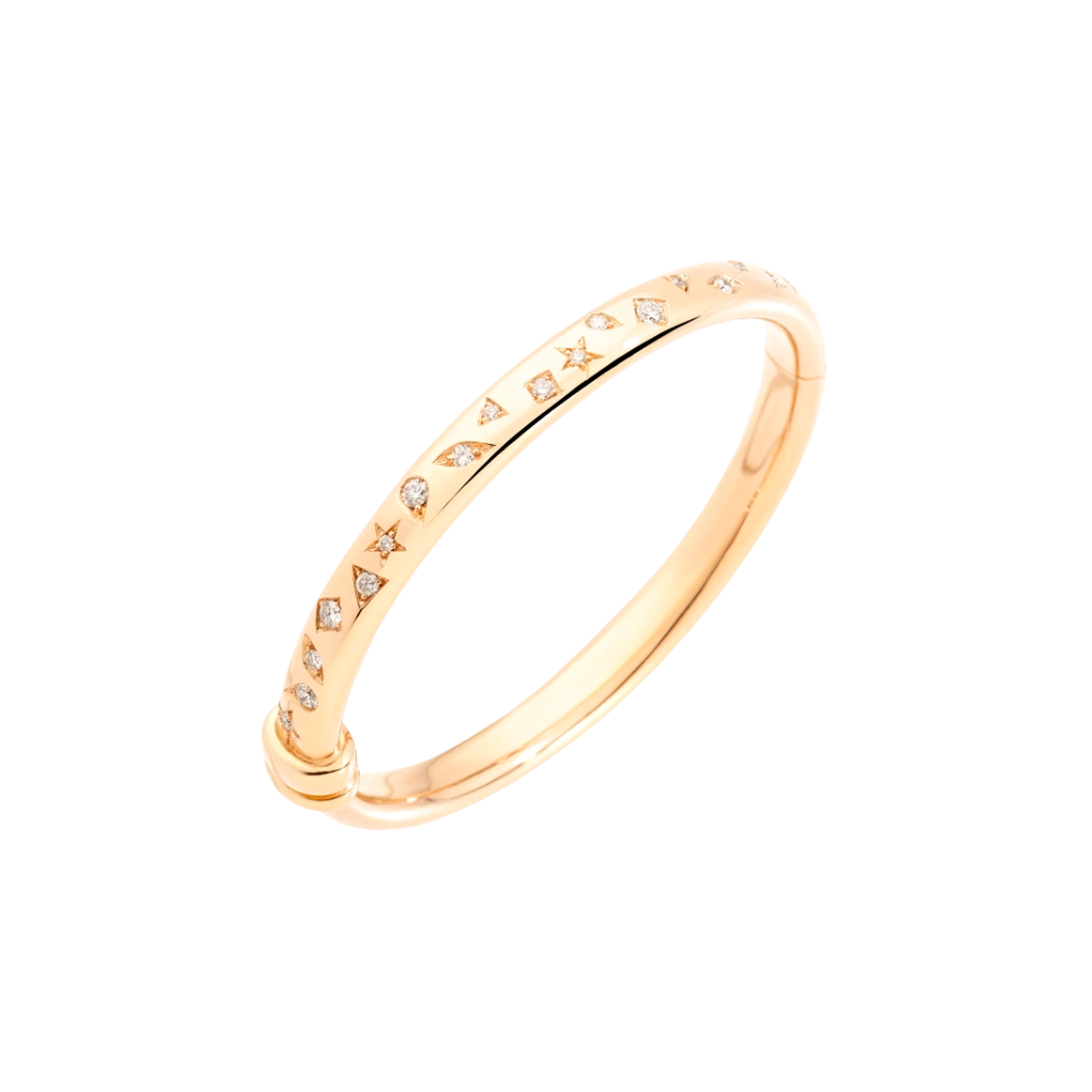Pomellato | POMELLATO ICONICA - BRACCIALE ICONICA BANGLE MIN ORO ROSA E DIAMANTI - PBC1000O7000DB000 - PBC1000O7000DB000 (1)