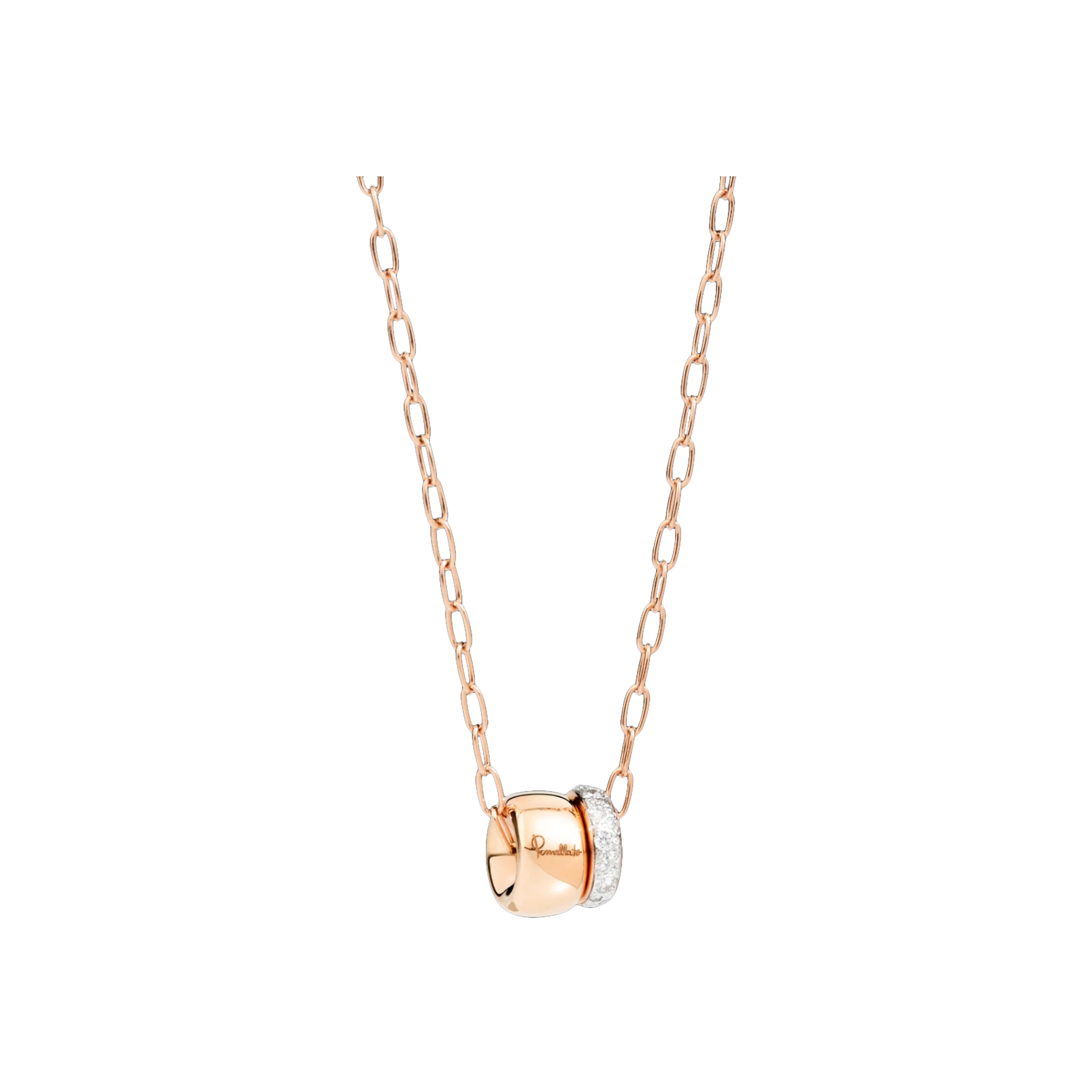 Pomellato | POMELLATO ICONICA - PENDENTE CON CATENA ICONICA IN ORO ROSA E DIAMANTI - PCB7120O7000DB000 - PCB7120O7000DB000 (1)