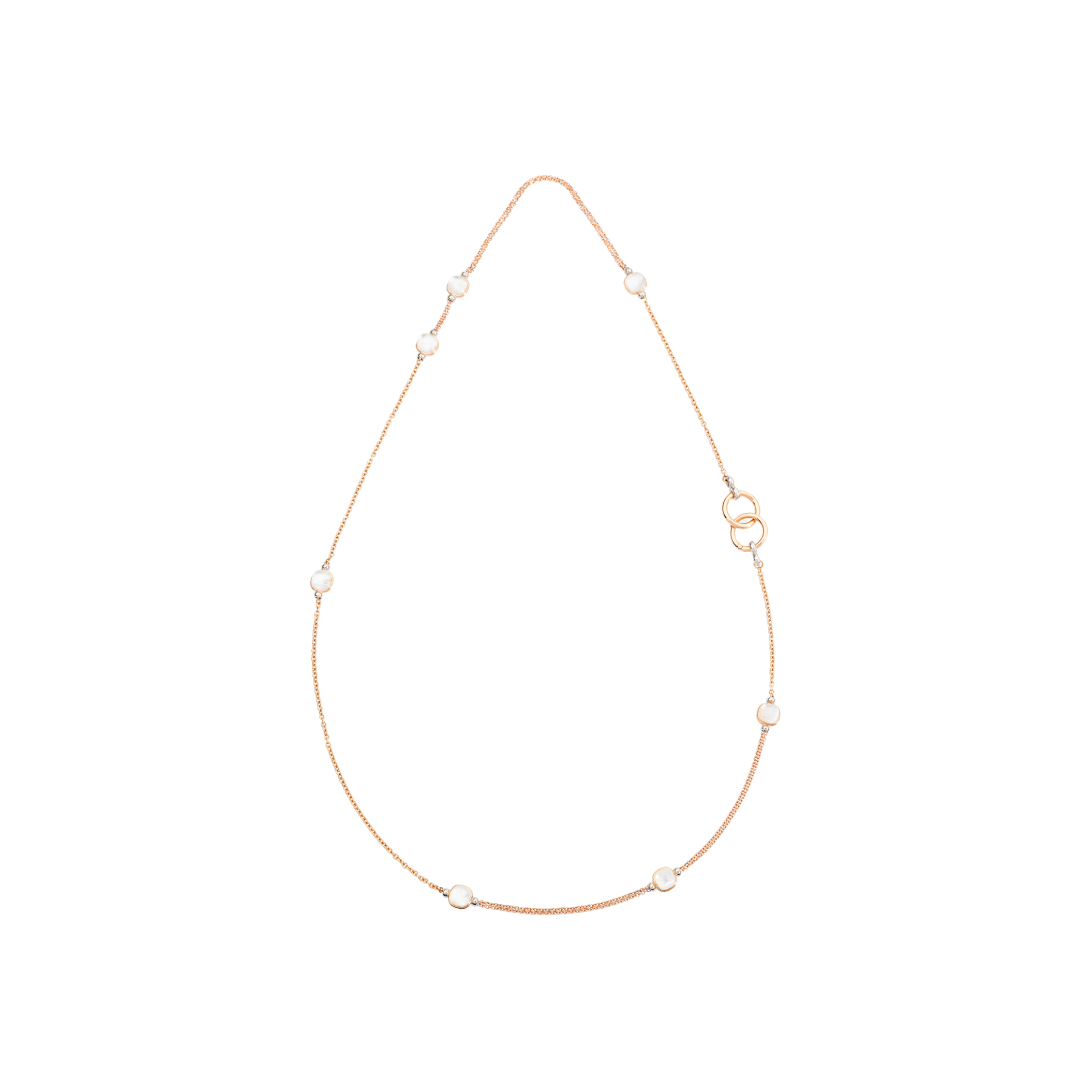 Pomellato | POMELLATO - COLLANA NUDO IN ORO ROSA E BIANCO, MADREPERLA, TOPAZI BIANCHI - PCB9052O6000000TB - PCB9052O6000000TB (1)