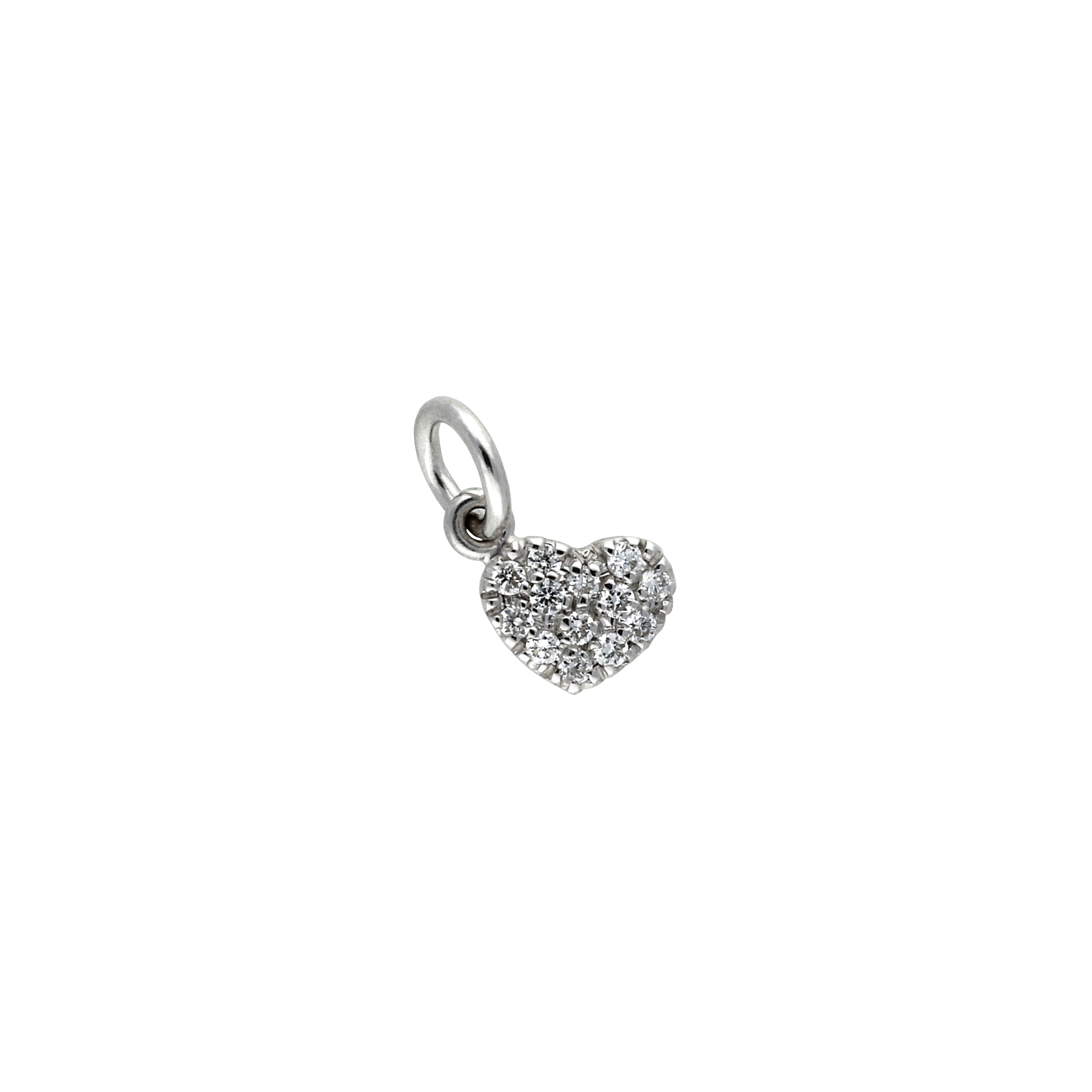 Bartorelli Italian Jewels | CUORE - Ciondolo in oro bianco 18 carati e diamanti bianchi taglio brillante - PE6082BB (1)
