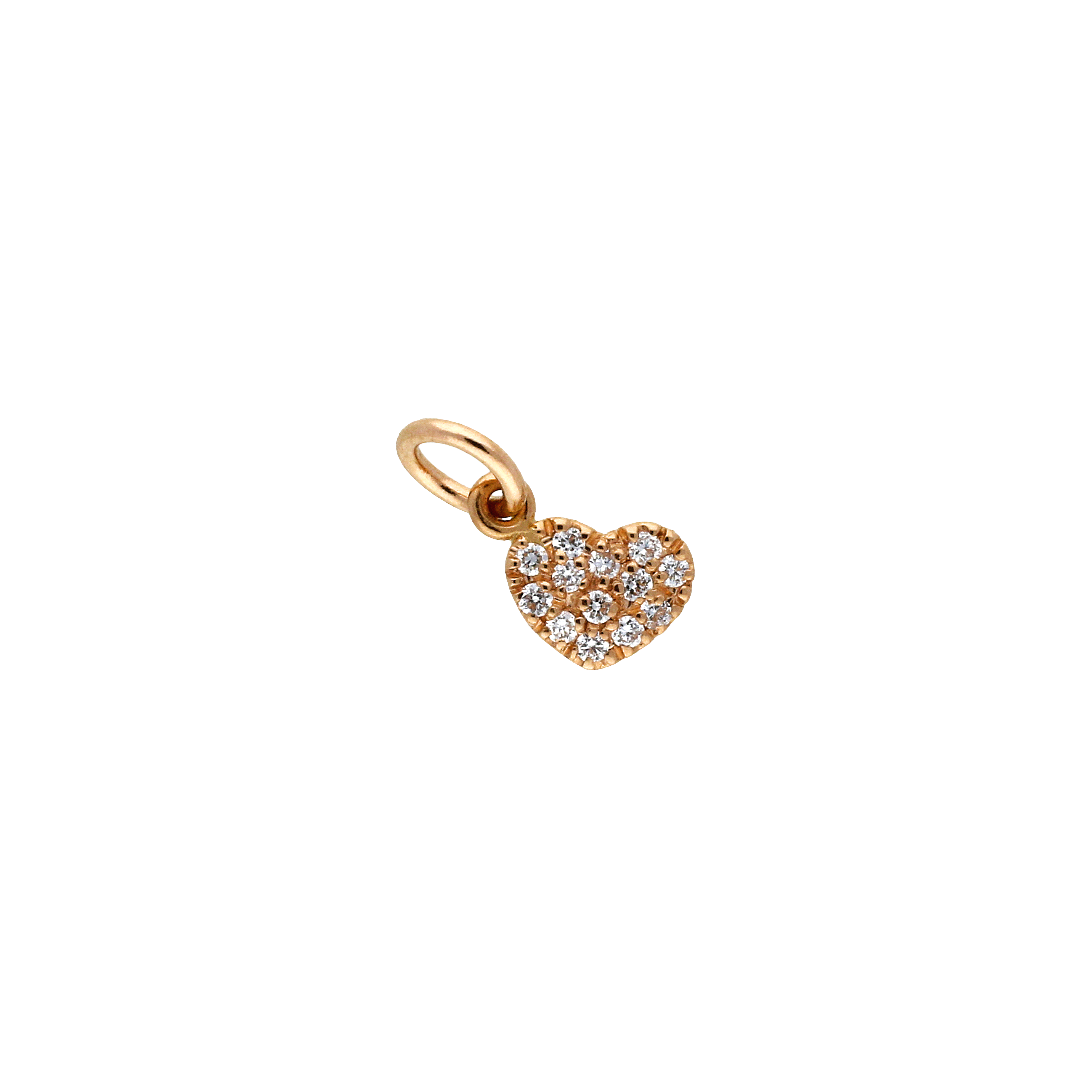 Bartorelli Italian Jewels | CUORE - Ciondolo in oro rosa 18 carati e diamanti bianchi taglio brillante - FP2506R001 (1)