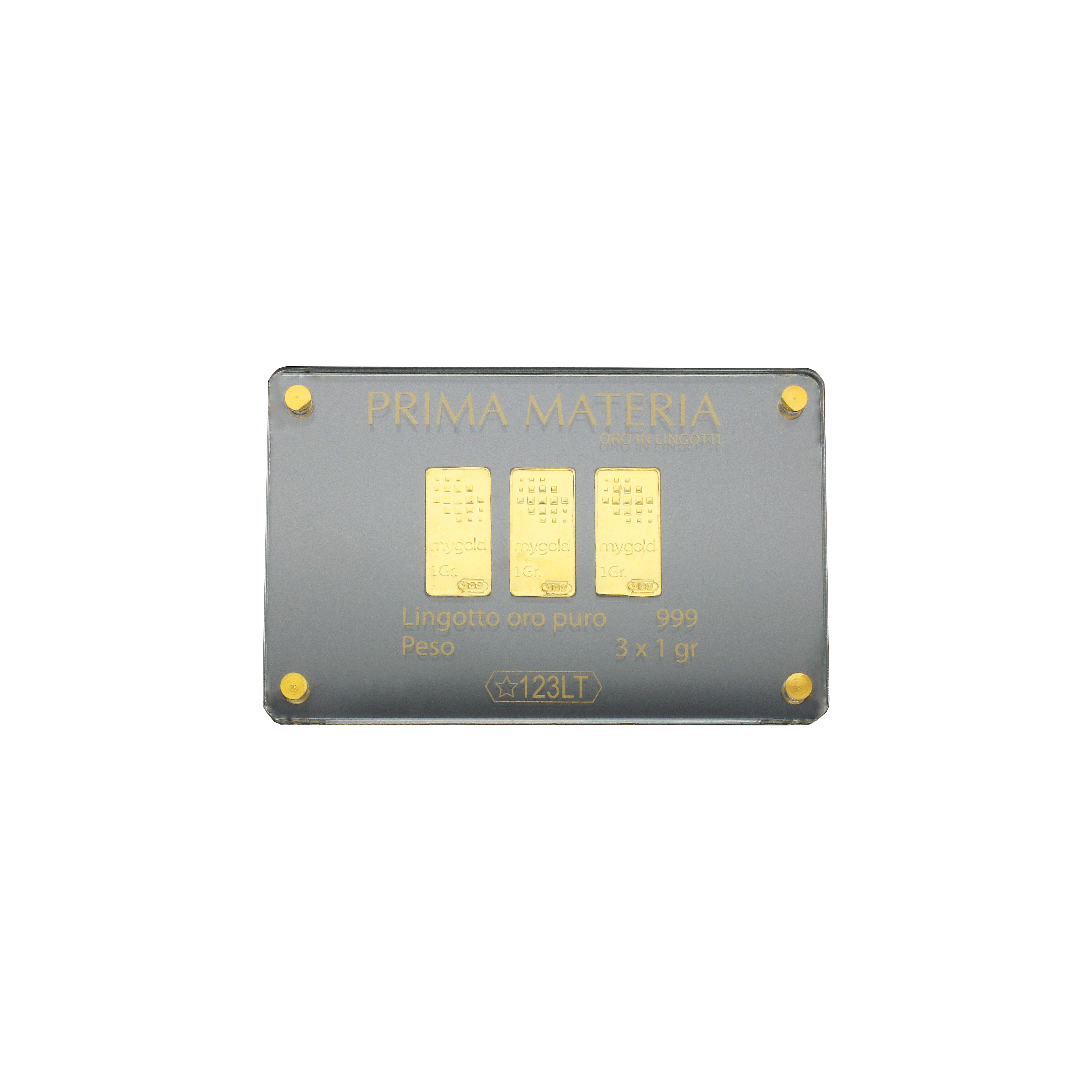 Prima Materia | PRIMA MATERIA BLISTER 3 LINGOTTI ORO PURO 999 (24 CARATI) DA 1 GR. - PMG3GR (1)