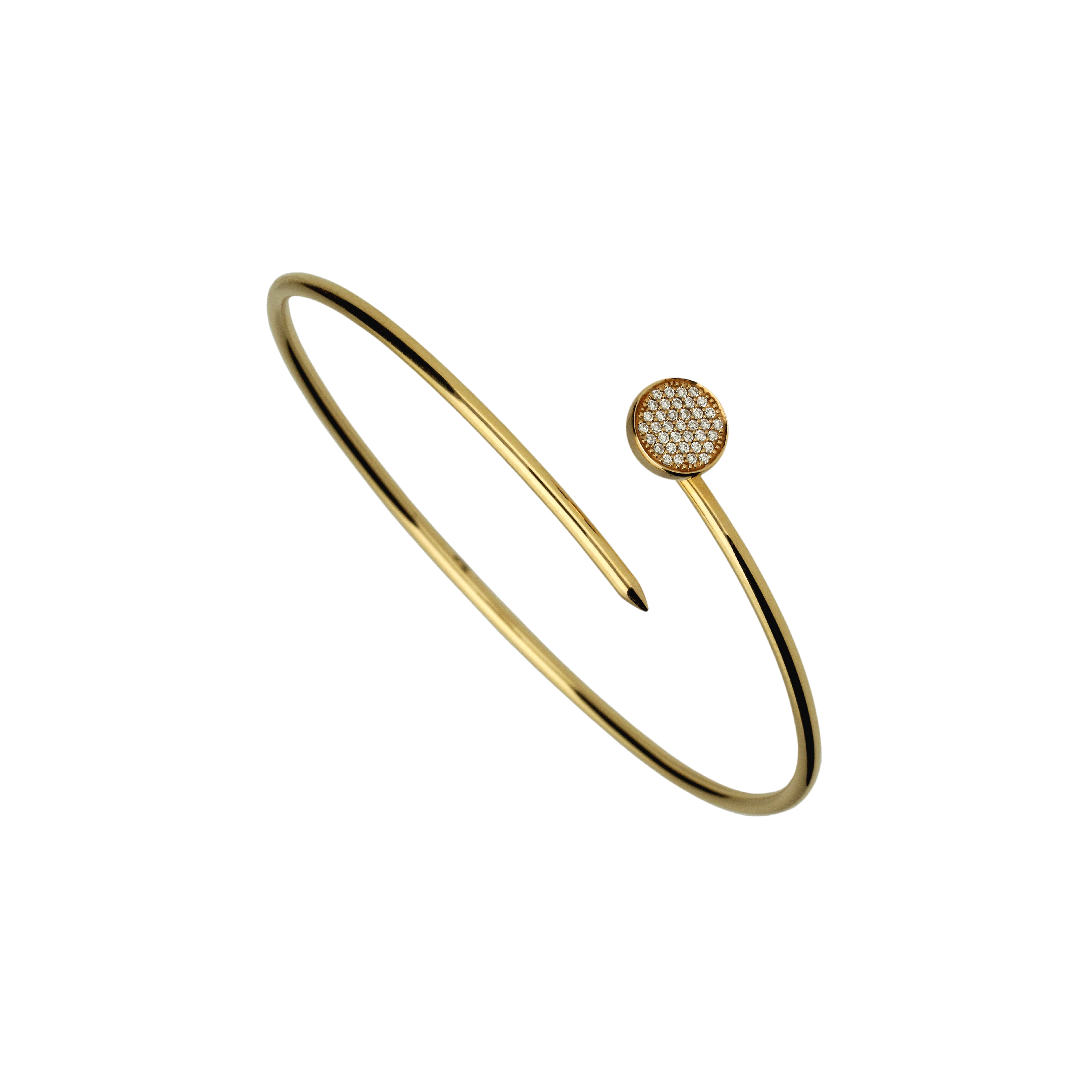 Bartorelli Italian Jewels | Bracciale in oro rosa aperto con diamanti - VB25017DP (1)