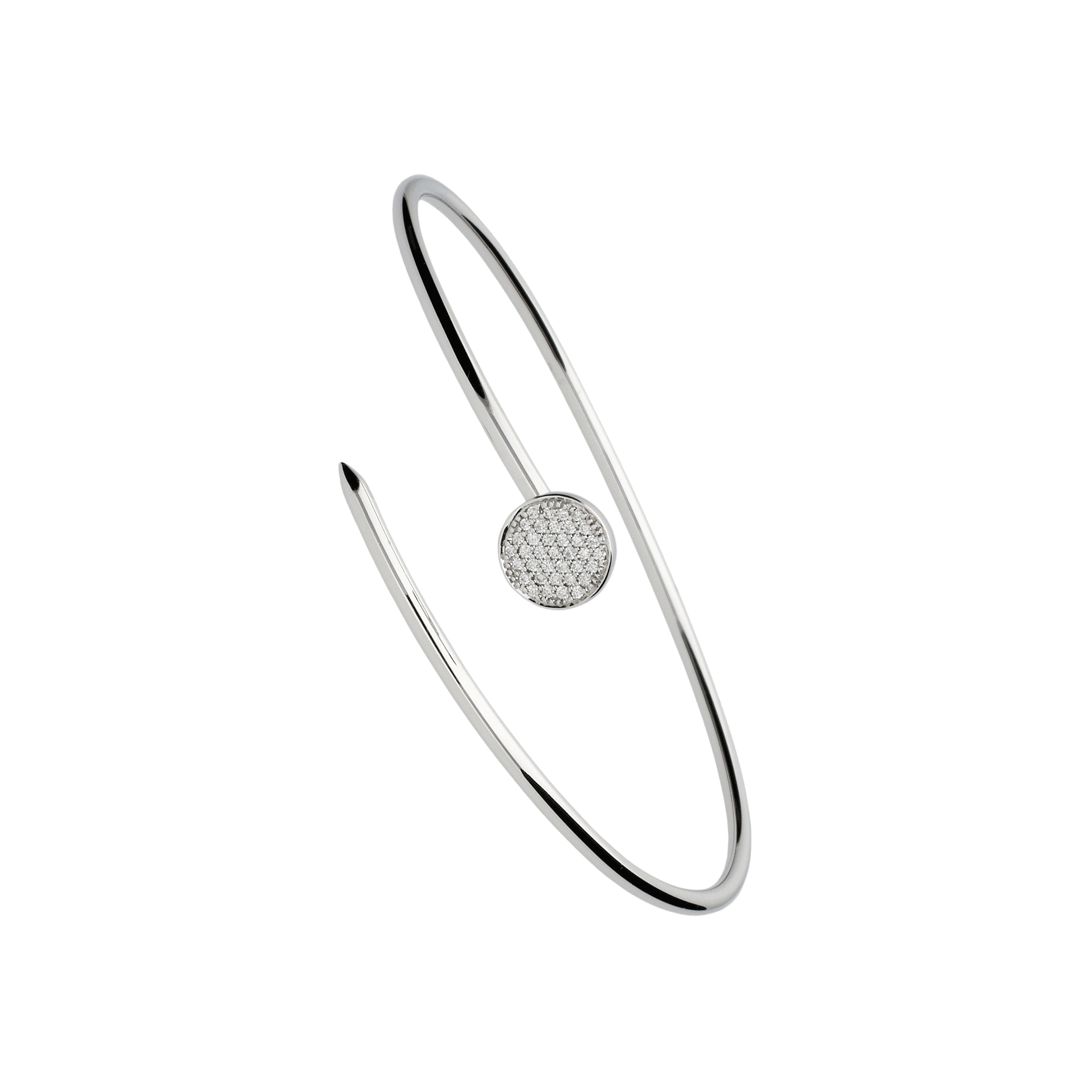 Bartorelli Italian Jewels | Bracciale in oro bianco 18 carati e diamanti bianchi taglio brillante - VB25017DW (1)