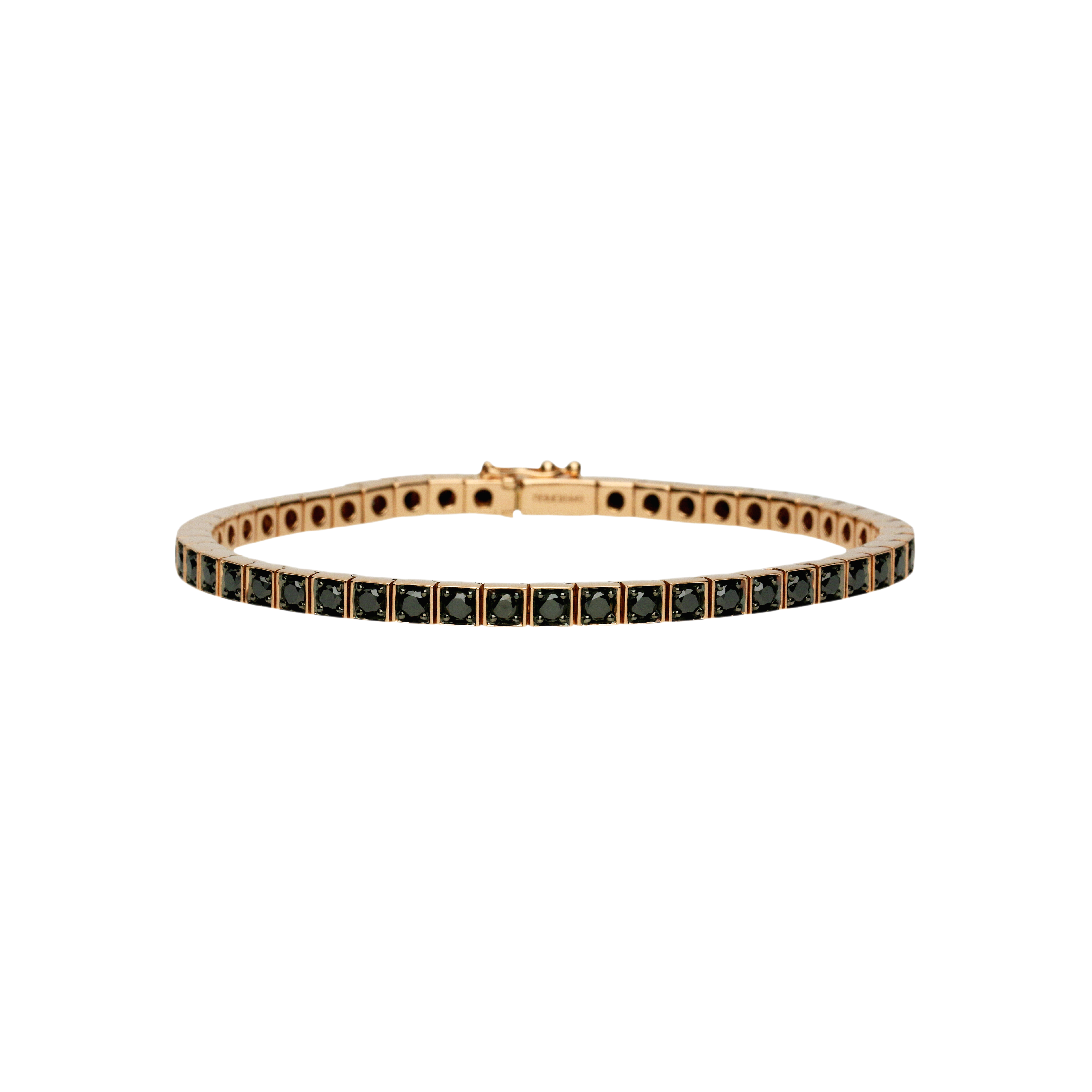Bartorelli Italian Jewels | Bracciale tennis in oro rosa e diamanti neri - VB25887DKP (1)