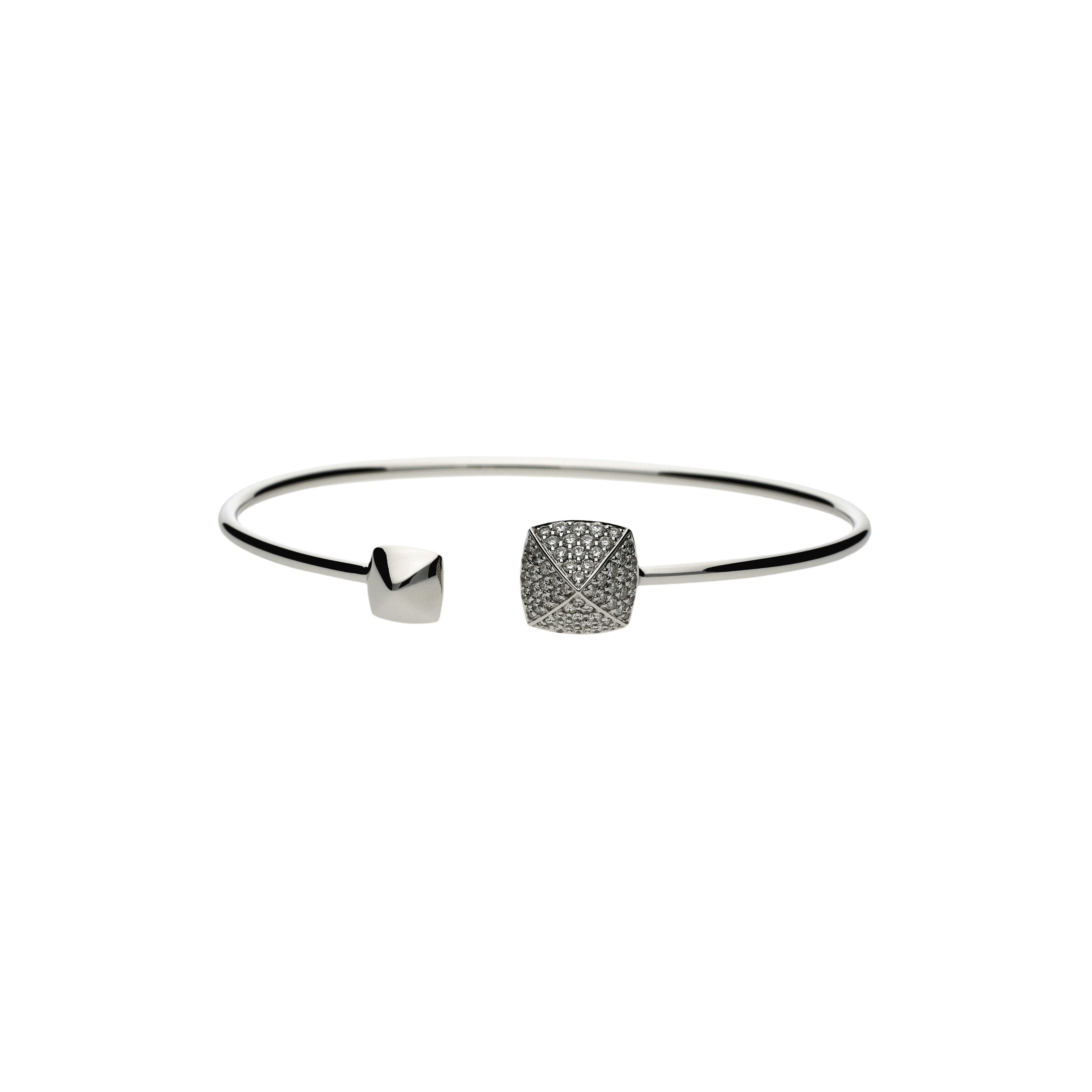 Bartorelli Italian Jewels | Bracciale rigido in oro bianco 18 carati e diamanti bianchi - VB26311DW (1)