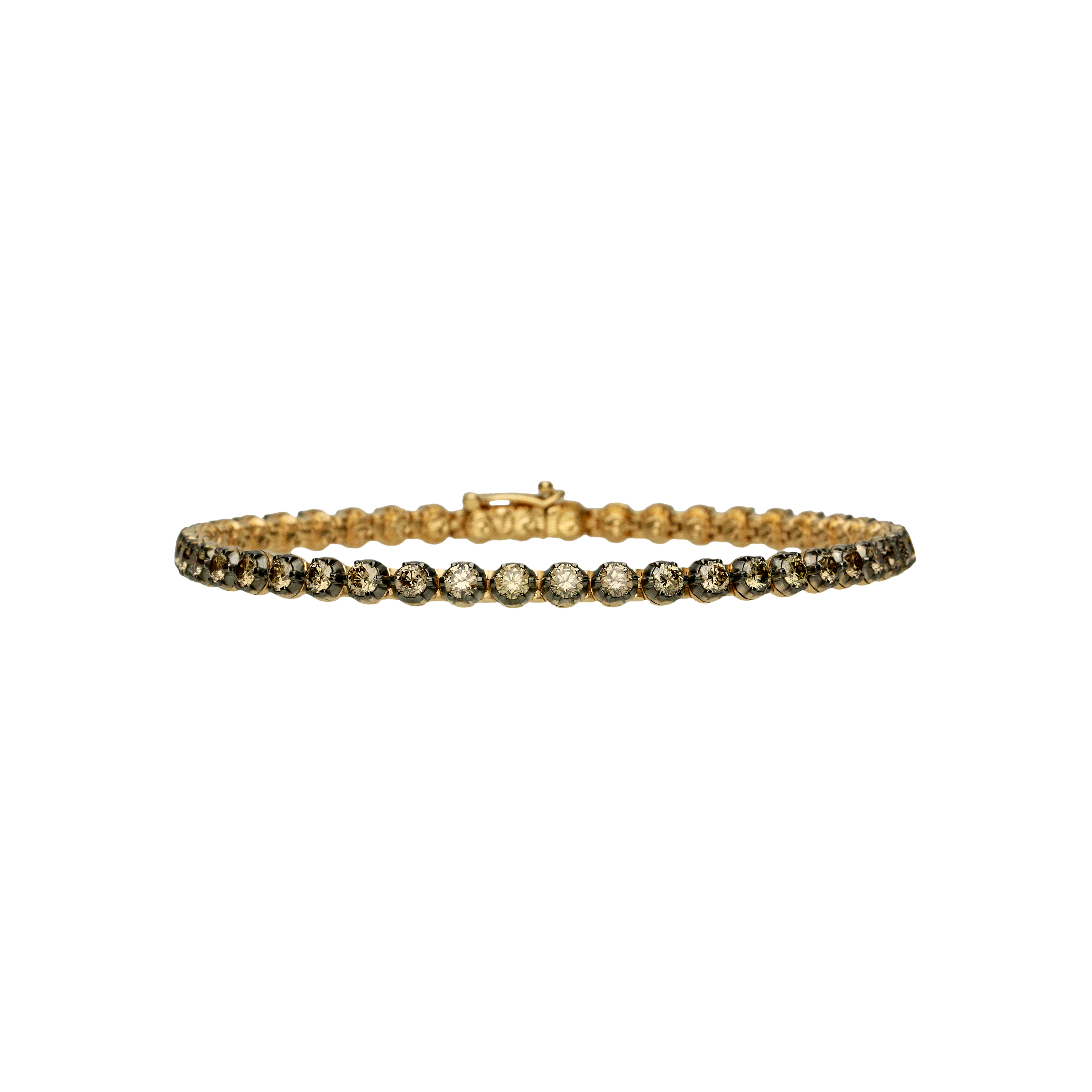 Bartorelli Italian Jewels | BRACCIALE TENNIS IN ORO ROSA E DIAMANTI BROWN - VB26439DBX (1)