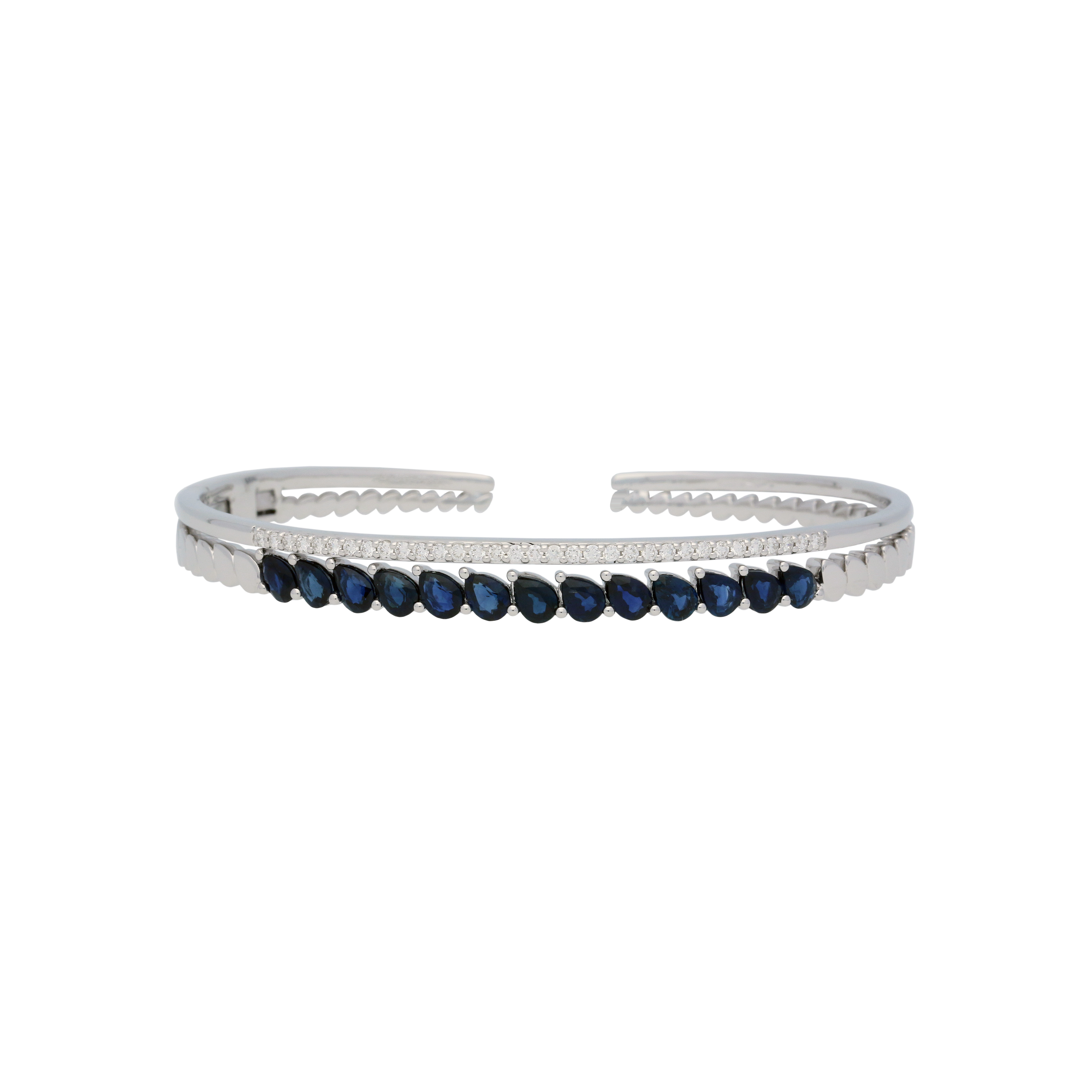 Bartorelli Italian Jewels | BRACCIALE RIGIDO CON ZAFFIRI BLU E DIAMANTI BIANCHI - VB27357SBDW (1)