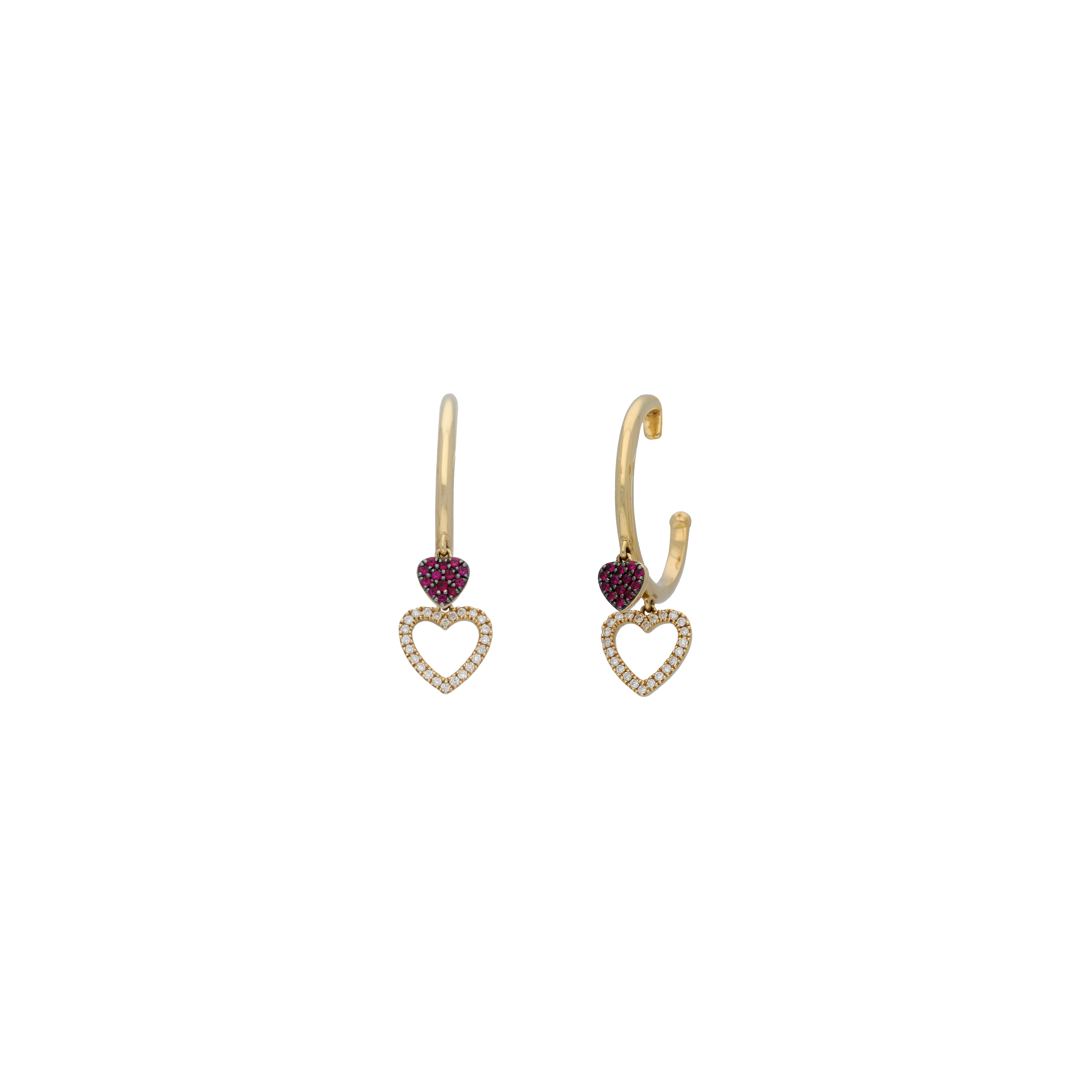 Bartorelli Italian Jewels | ORECCHINI IN ORO ROSA CON DIAMANTI E RUBINI - VE27141DRUP (1)