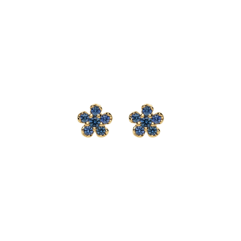 Bartorelli Italian Jewels | ORECCHINI FIORE IN ORO ROSA E ZAFFIRI BLU - VE27372SBLP (1)