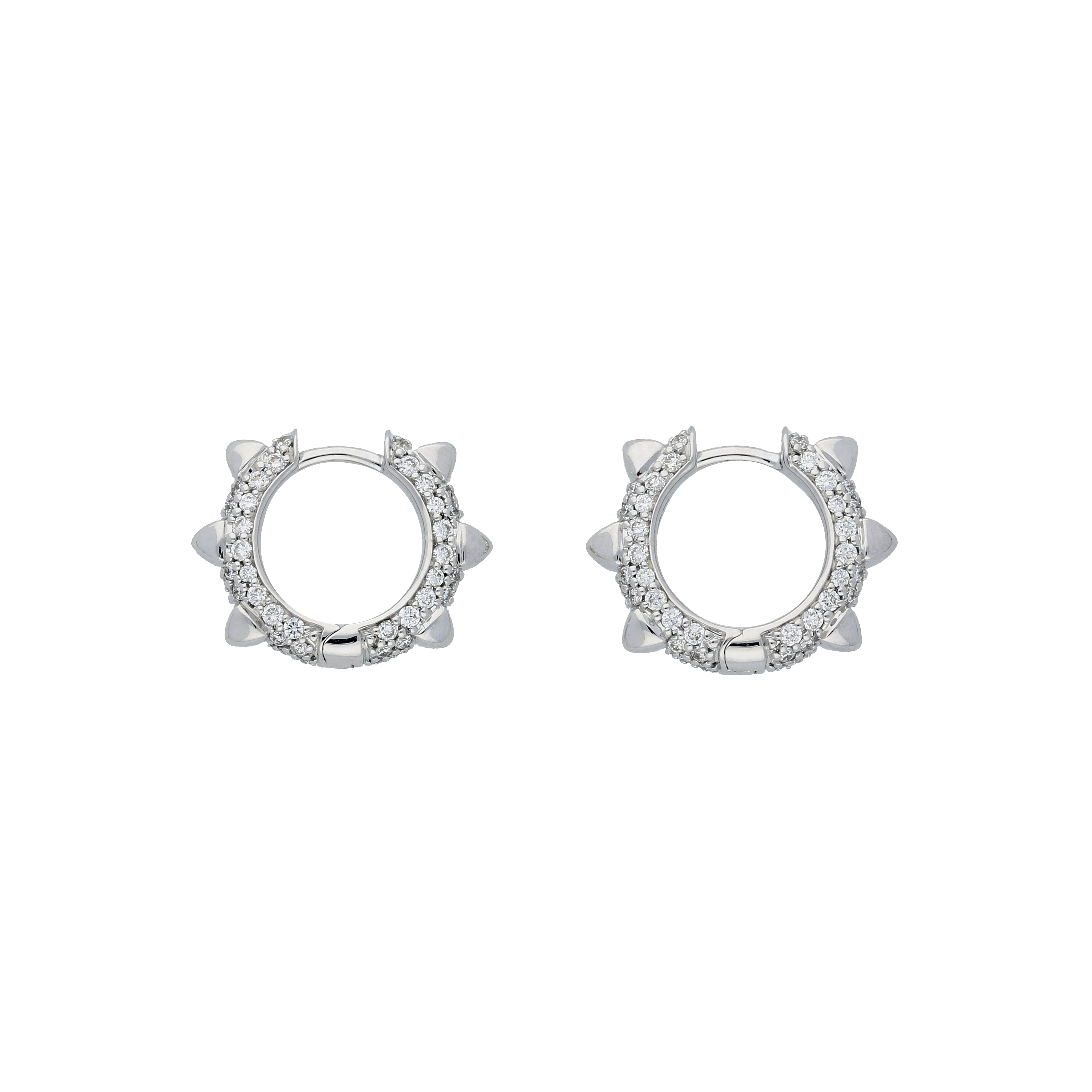 Bartorelli Italian Jewels | ORECCHINI CERCHIETTO IN ORO BIANCO PAVE' DIAMANTI BIANCHI - VE27577DW (2)