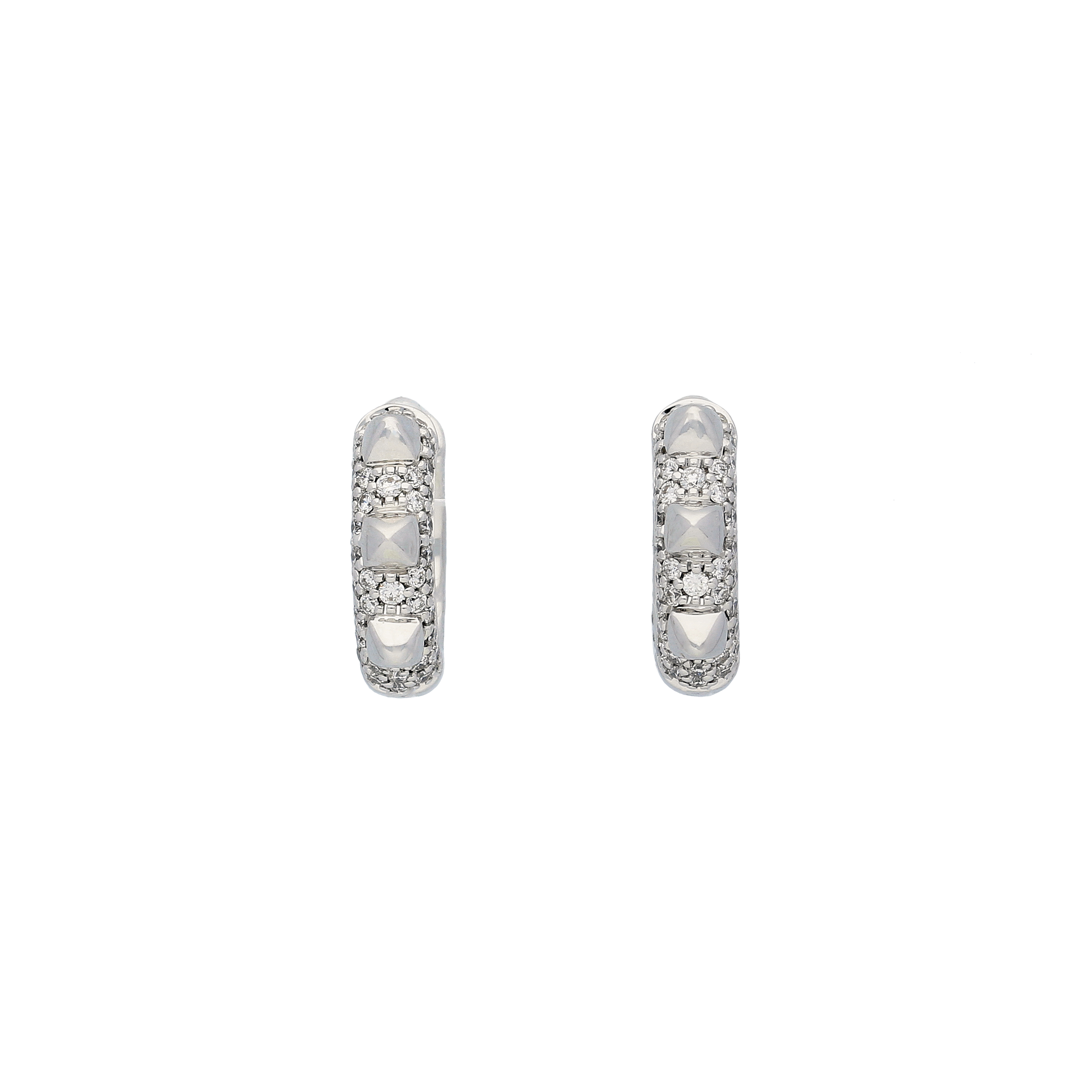 Bartorelli Italian Jewels | ORECCHINI CERCHIETTO IN ORO BIANCO PAVE' DIAMANTI BIANCHI - VE27577DW (1)