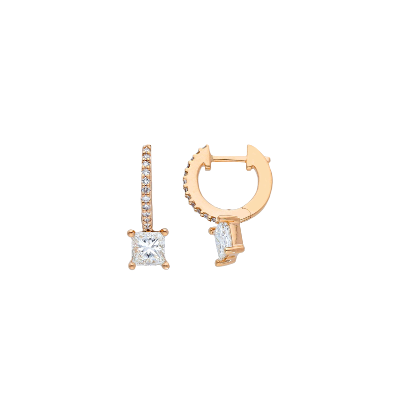 Bartorelli Italian Jewels | ORECCHINI MONACHELLA IN ORO ROSA E DIAMANTI - VE28387D (1)