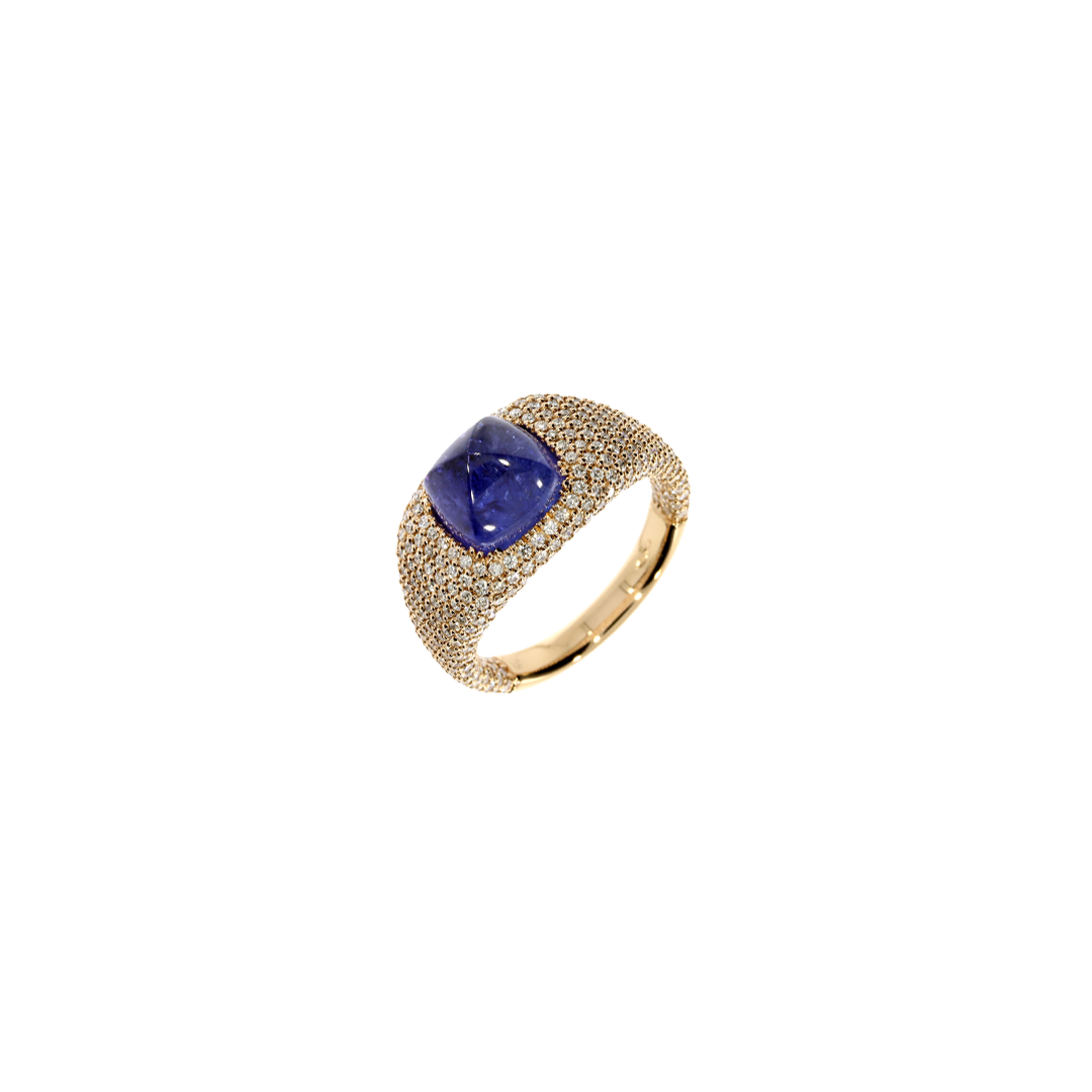 Bartorelli Italian Jewels | ANELLO IN ORO ROSA CON TANZANITE E PAV&Egrave; DI DIAMANTI - VR28086DTAP (1)