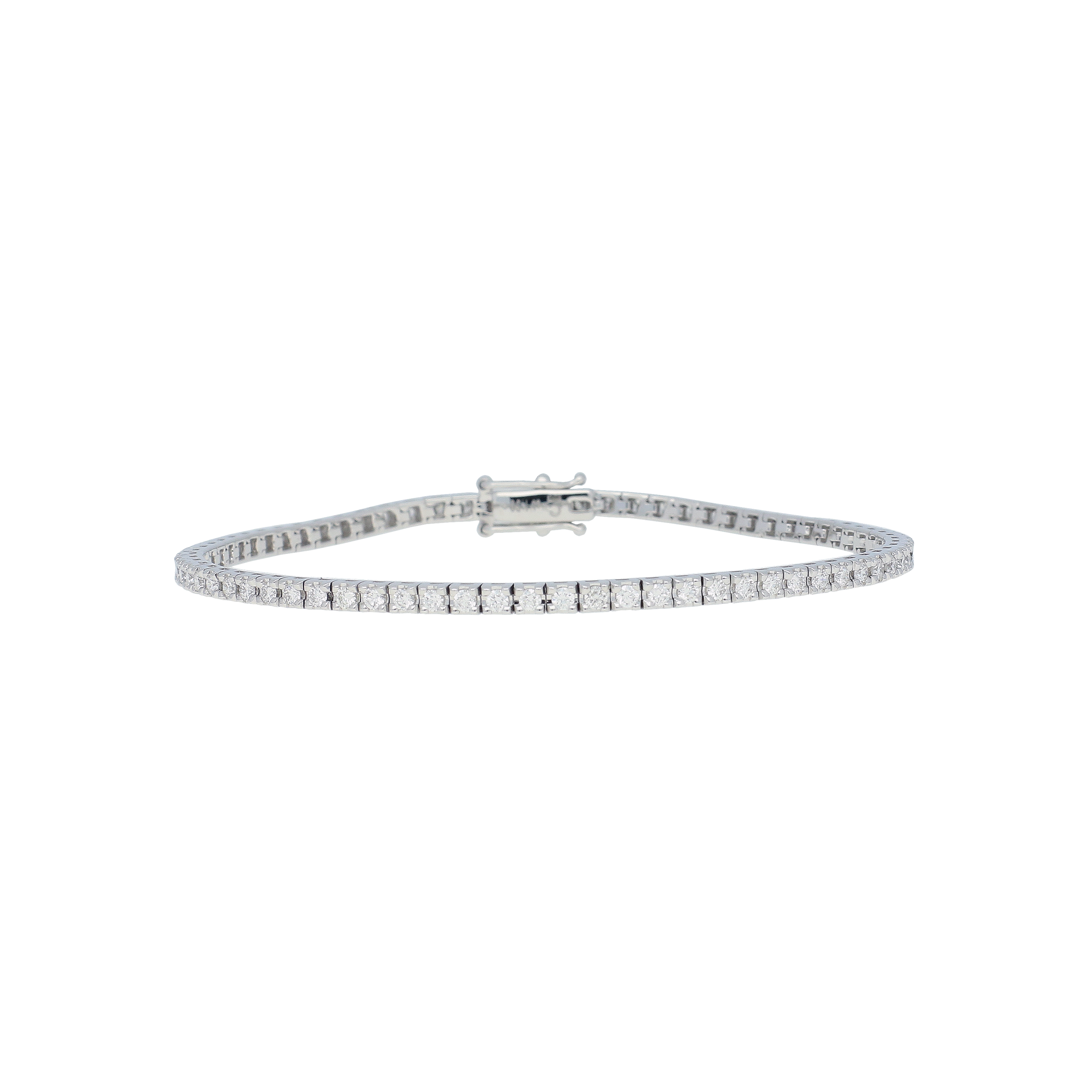 Bartorelli Italian Jewels | BRACCIALE TENNIS IN ORO BIANCO 18 CARATI E DIAMANTI BIANCHI TAGLIO BRILLANTE - 77849930 (1)