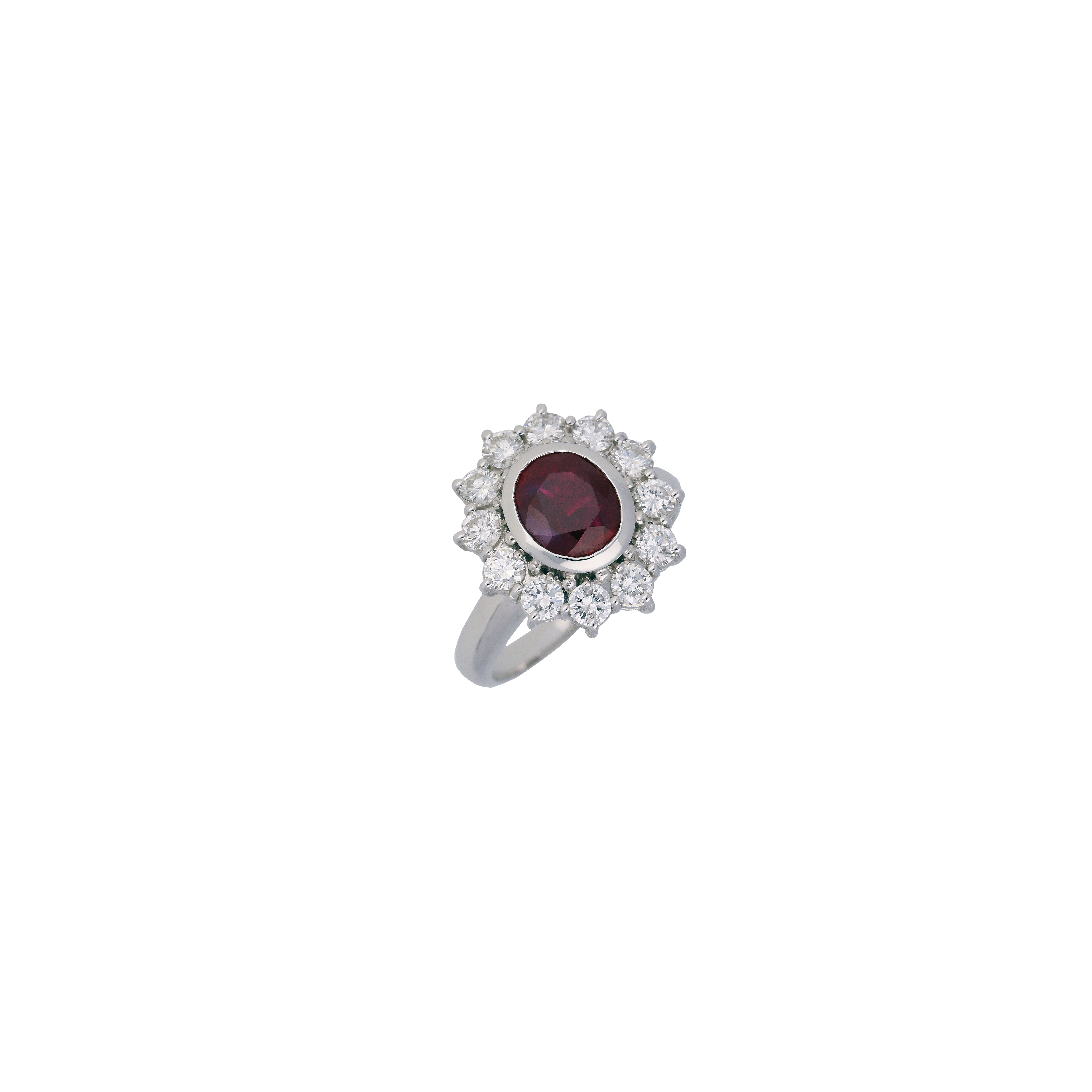 Bartorelli Italian Jewels | ANELLO FIORE CON RUBINO E DIAMANTI - 1665 (1)