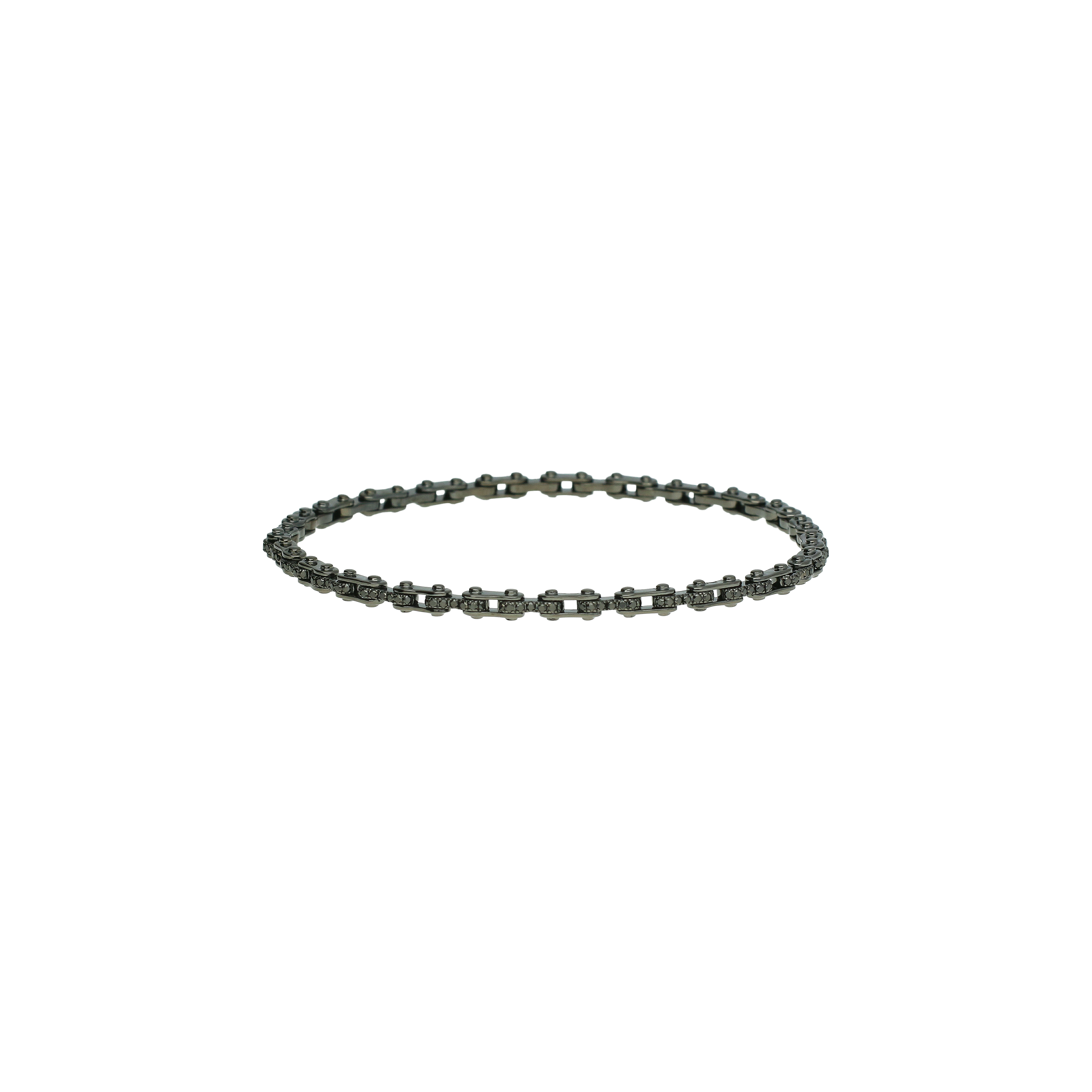 Bartorelli Italian Jewels | BRACCIALE IN ORO BRUNITO CON DIAMANTI NERI E UN DIAMANTE BIANCO - VB09730DKD19BW (1)