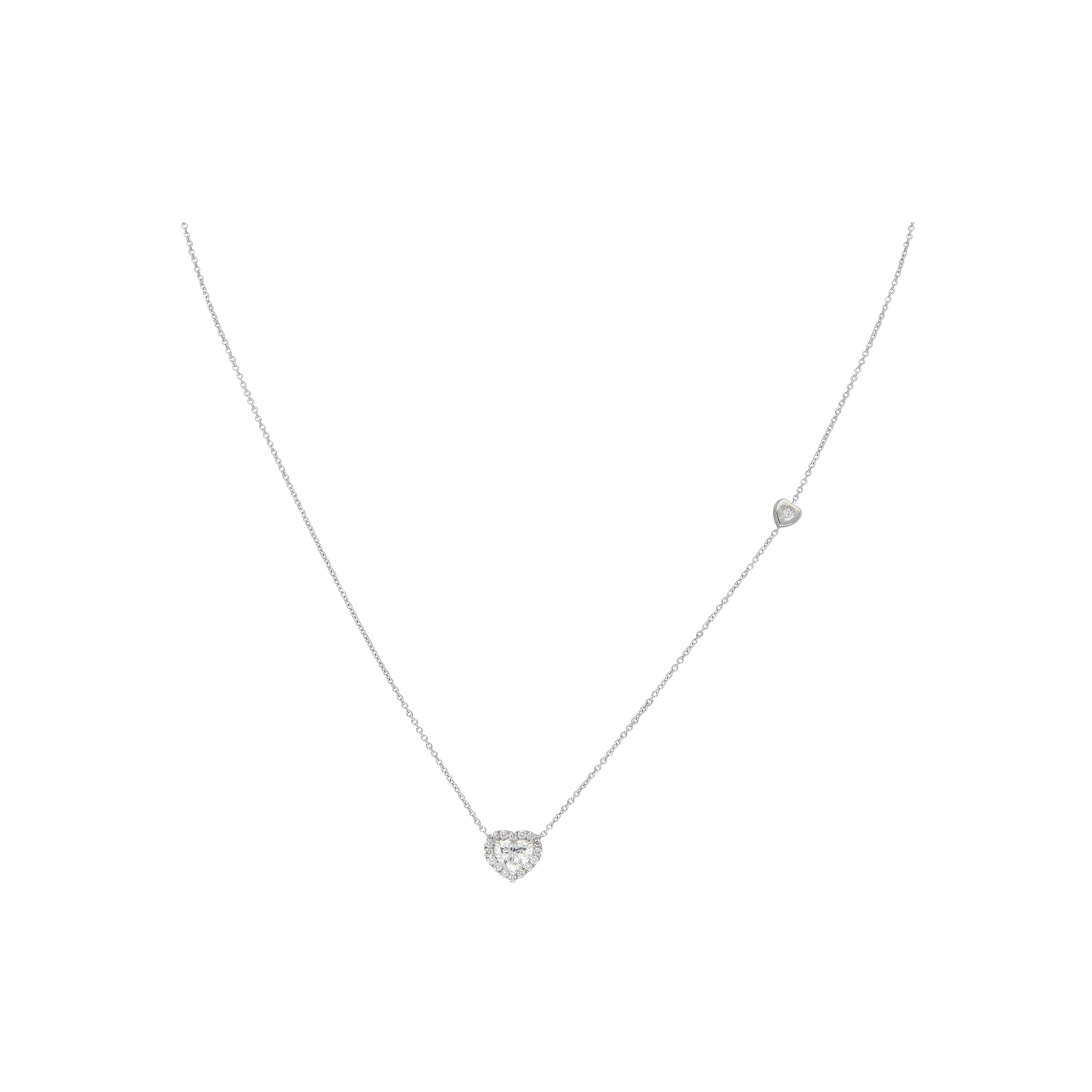 Bartorelli Italian Jewels | COLLANA CUORE PENDENTE IN ORO BIANCO E DIAMANTI - 72934735 (1)
