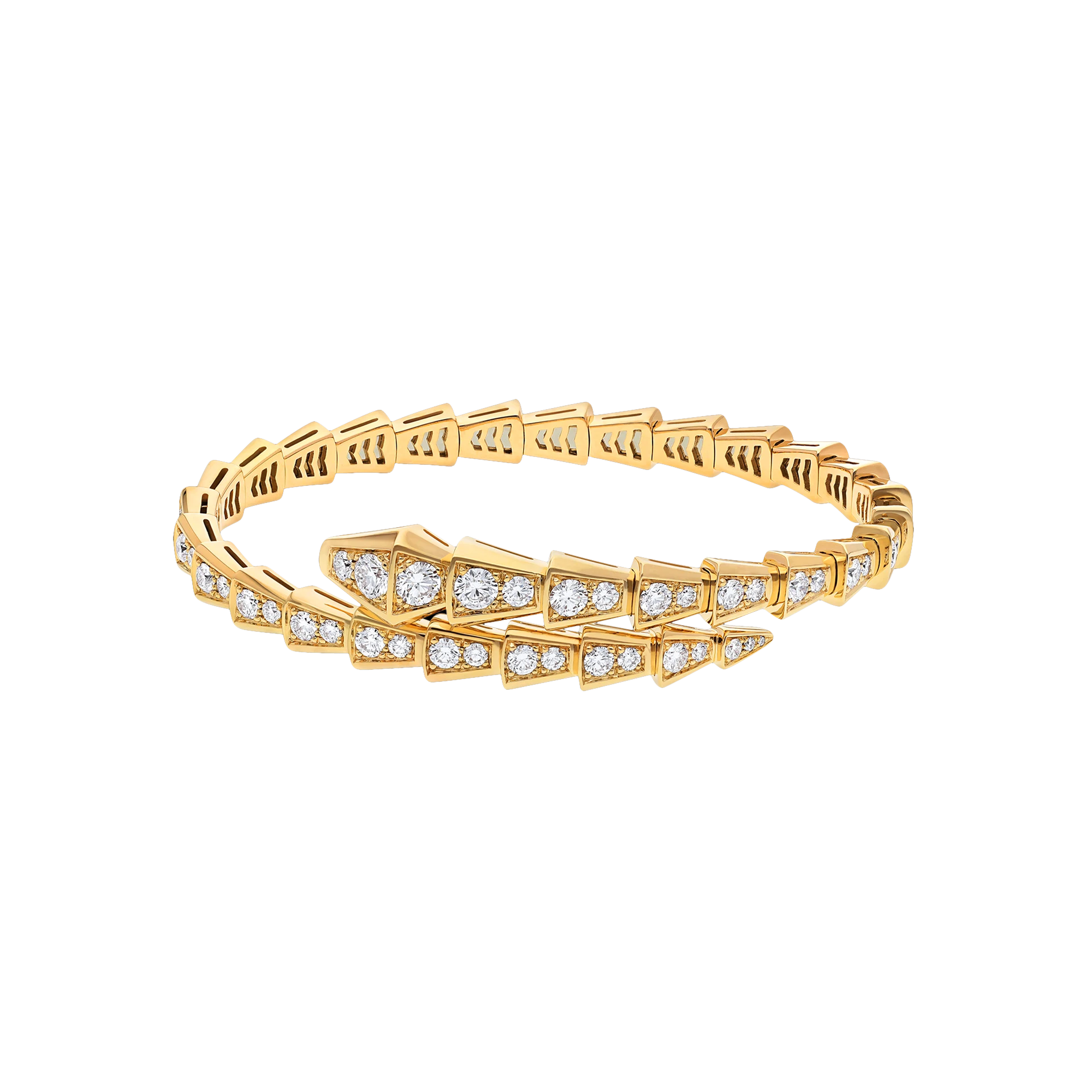 Bulgari | BRACCIALE SERPENTI VIPER IN ORO GIALLO 18 KT CON PAV&Eacute; DI DIAMANTI - BR858983 - BR860194 (2)