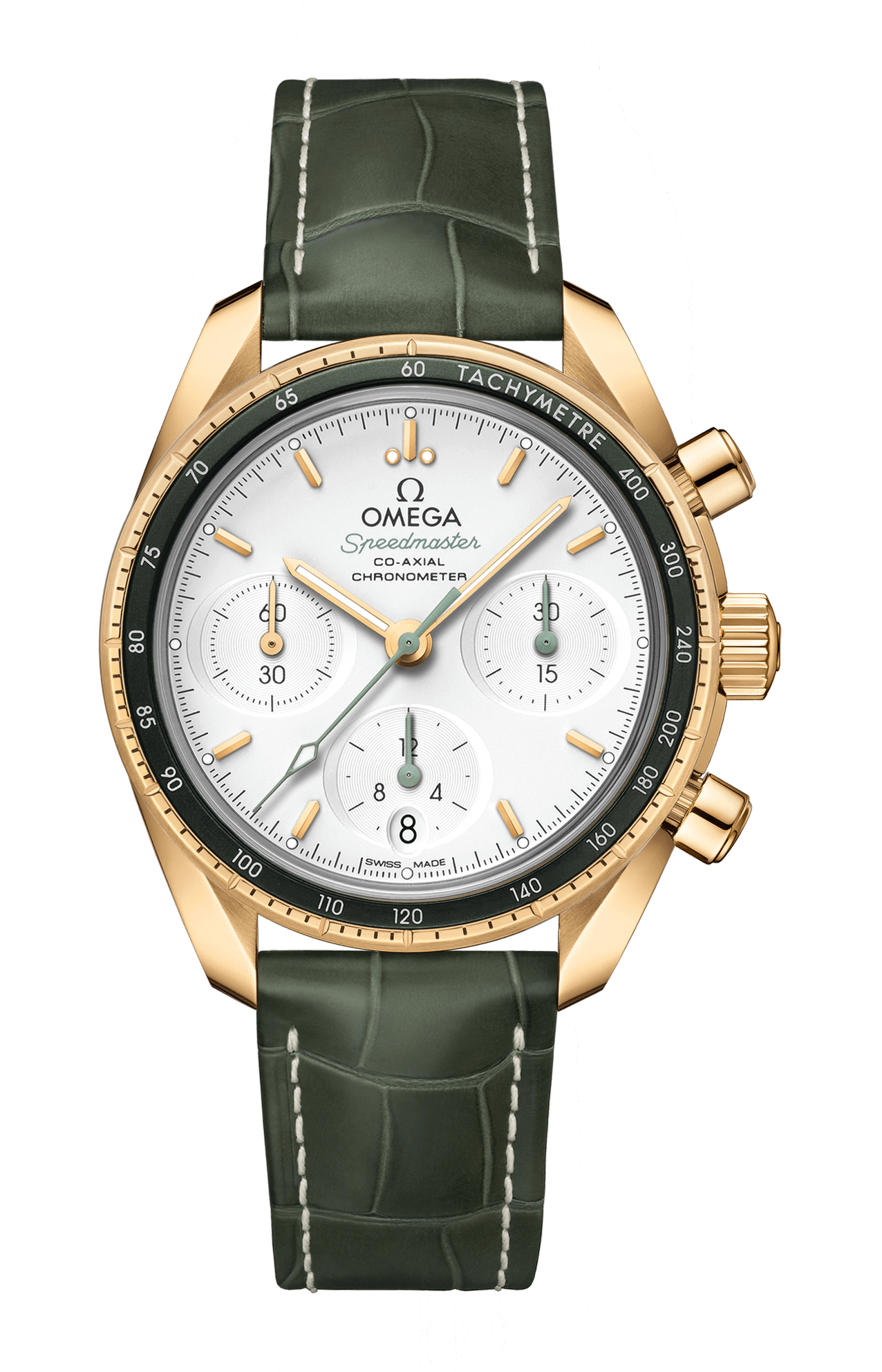 Omega | SPEEDMASTER 38 MM, ORO GIALLO SU PELLE - 324.63.38.50.02.004 (1)