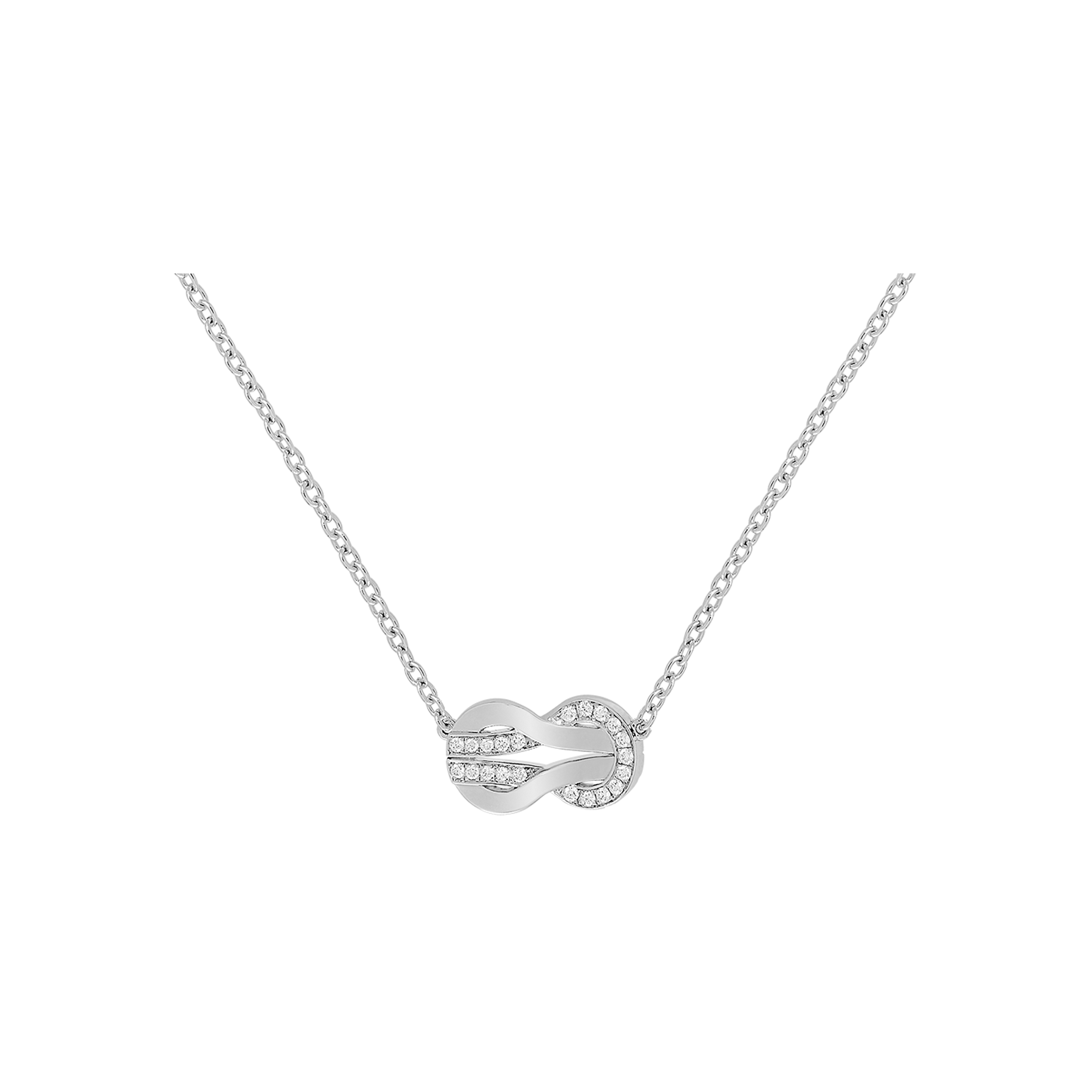 Fred | COLLANA CHANCE INFINIE MODELLO MEDIO IN ORO BIANCO 18 CARATI E DIAMANTI - 7B0222 - 7B0222 (1)