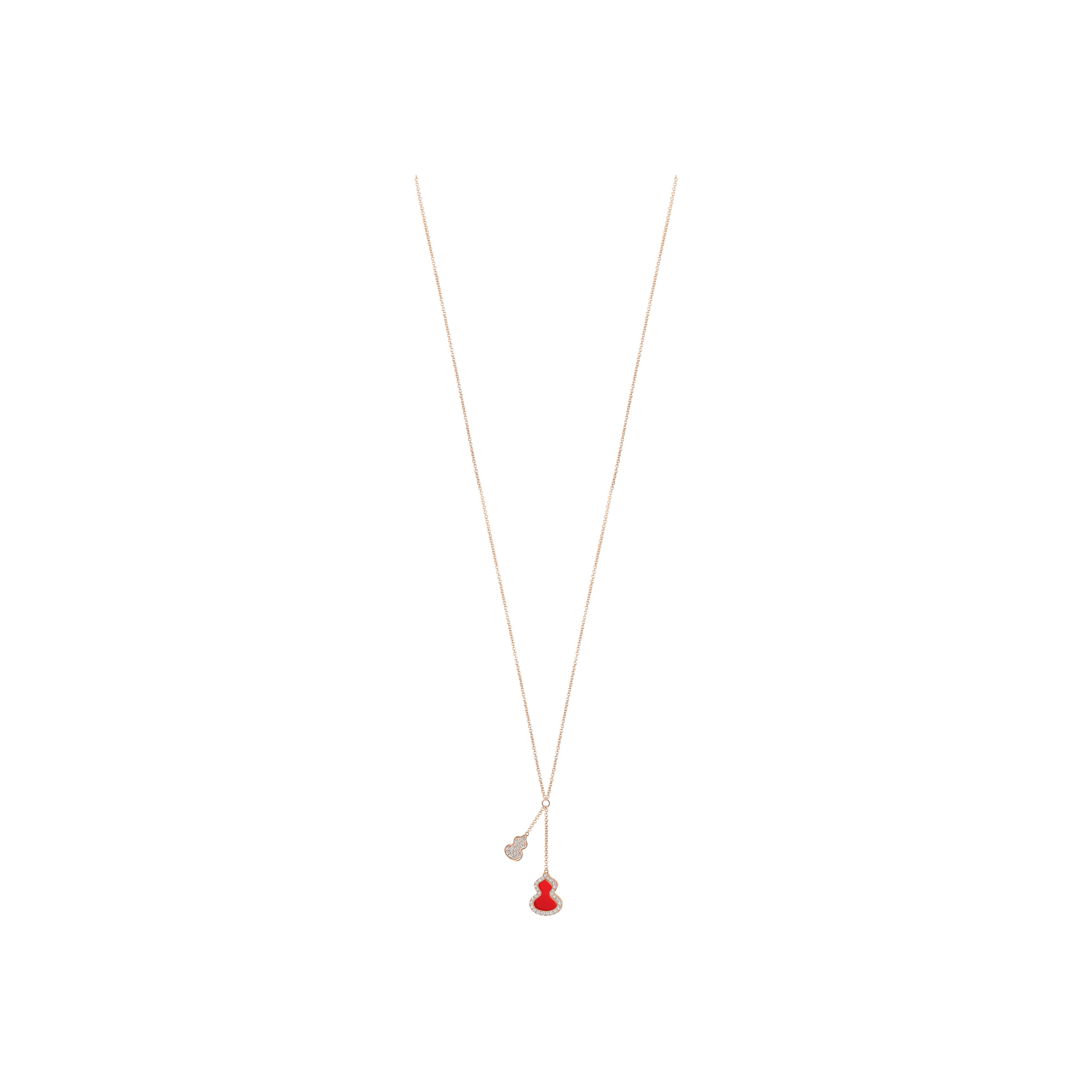 Qeelin | COLLANA PETITE WULU IN ORO ROSA CON DIAMANTI A AGATA - WU-NL0008B-RGDRA - WUNPT8BRGRA (1)