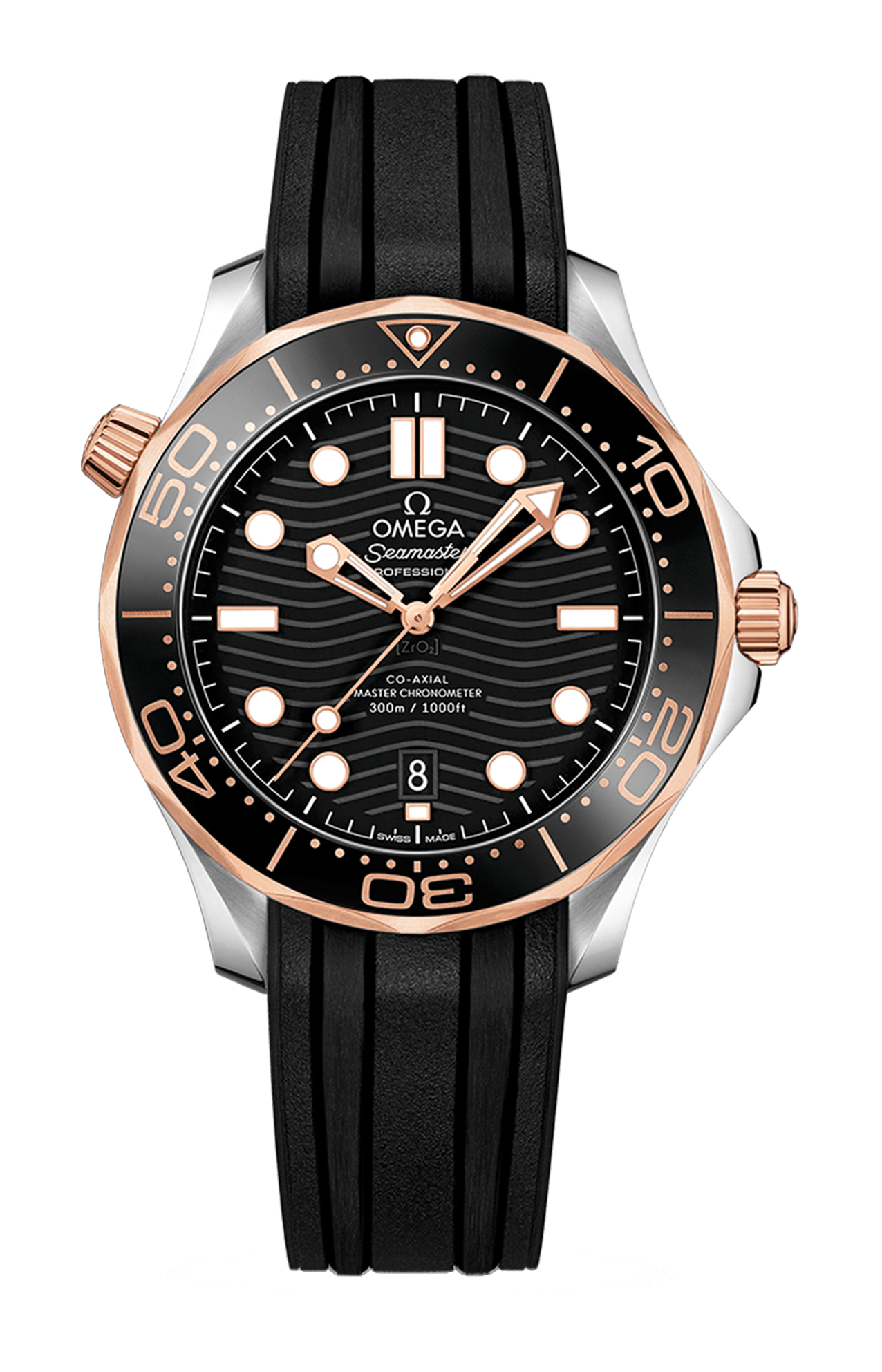 Omega | SEAMASTER DIVER 300M 42 MM, ACCIAIO-ORO SEDNA&trade; SU CAUCCI&Ugrave; - 210.22.42.20.01.002 (1)
