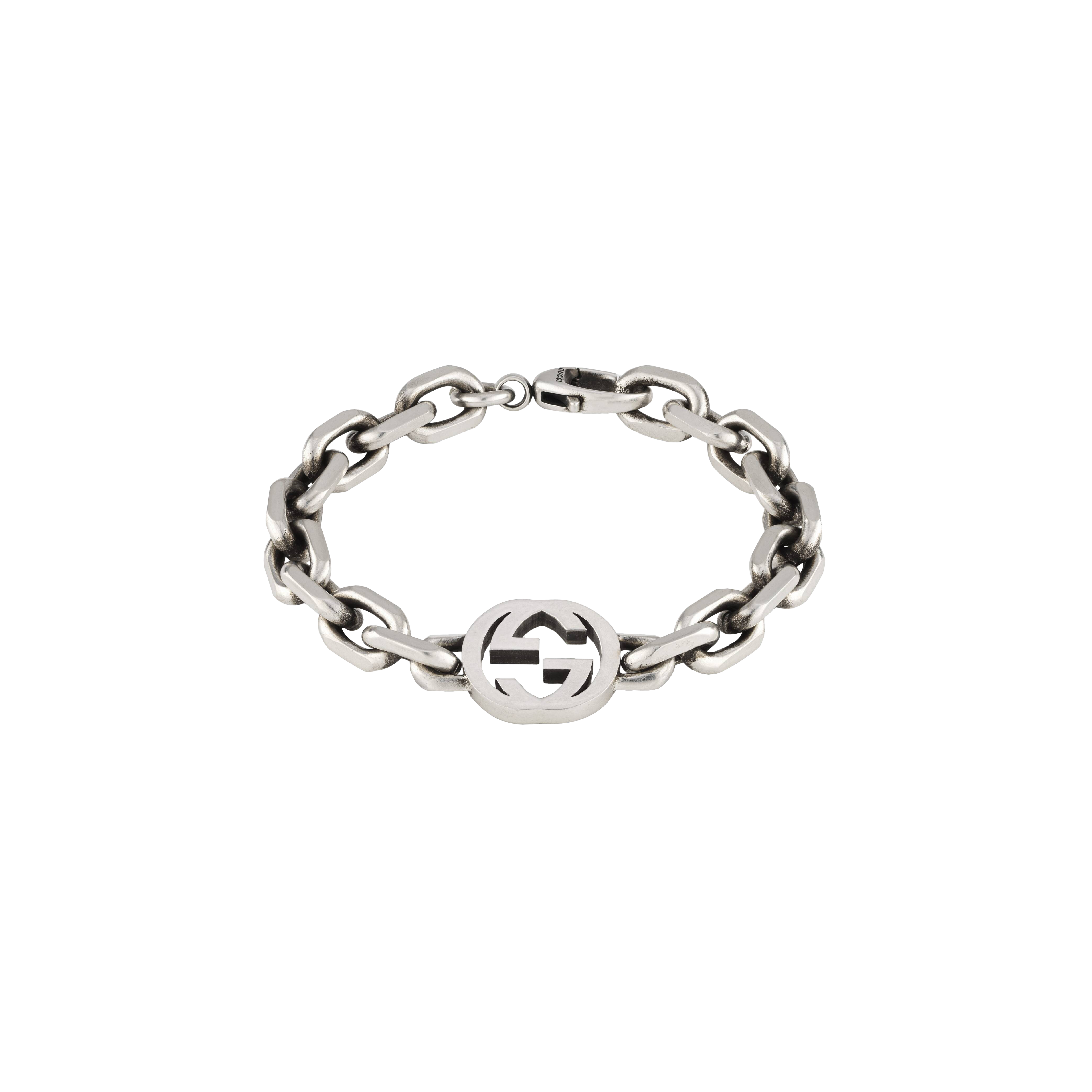 Gucci | BRACCIALE GUCCI INTERLOCKING IN ARGENTO - YBA6270680010 (1)