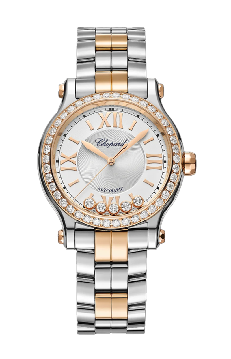 Chopard | HAPPY SPORT 33 MM, AUTOMATICO, ORO ROSA ETICO, LUCENT STEEL&trade;, DIAMANTI - 278608 (1)