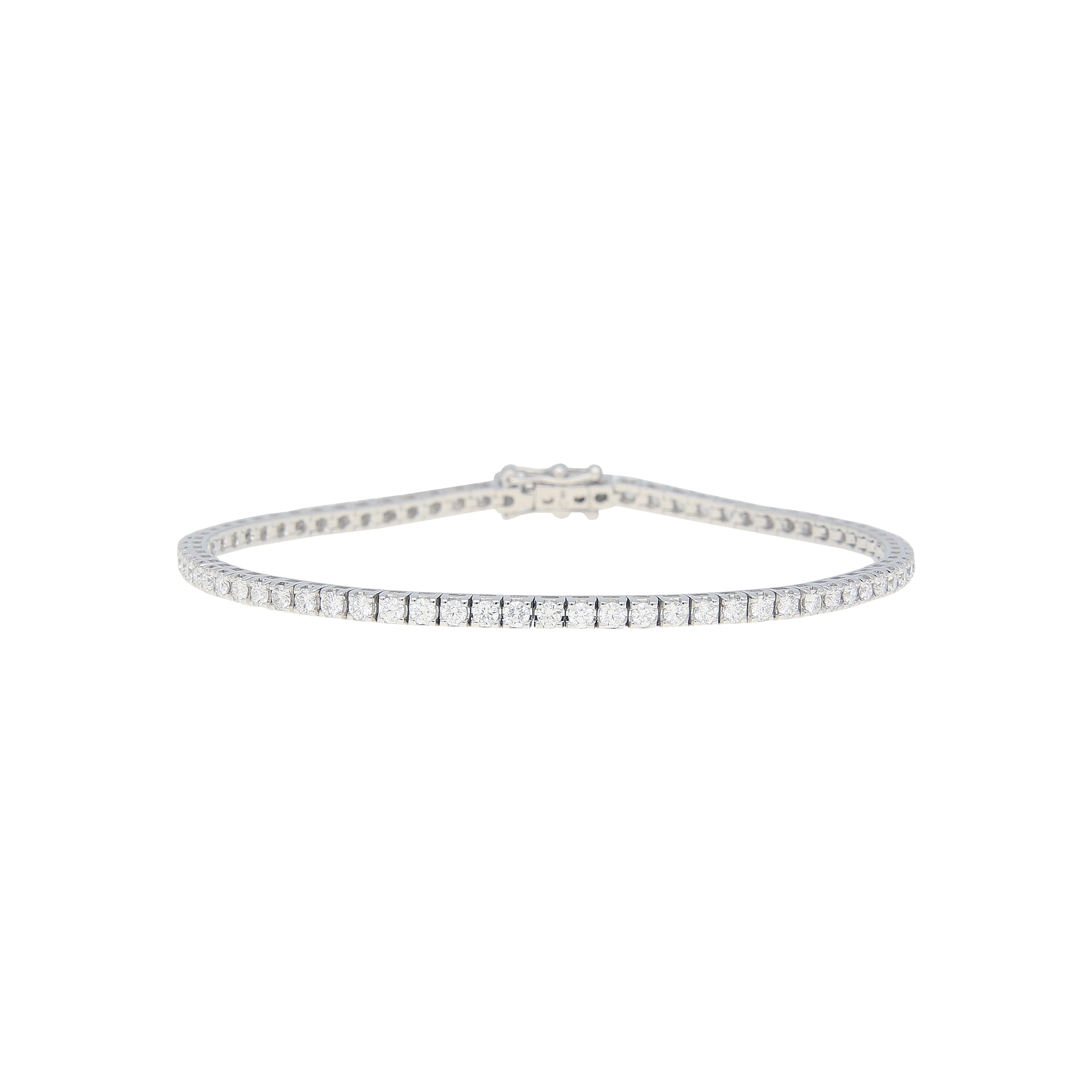 Bartorelli Italian Jewels | BRACCIALE TENNIS IN ORO BIANCO 18 CARATI E DIAMANTI BIANCHI TAGLIO BRILLANTE - 05432904 (1)