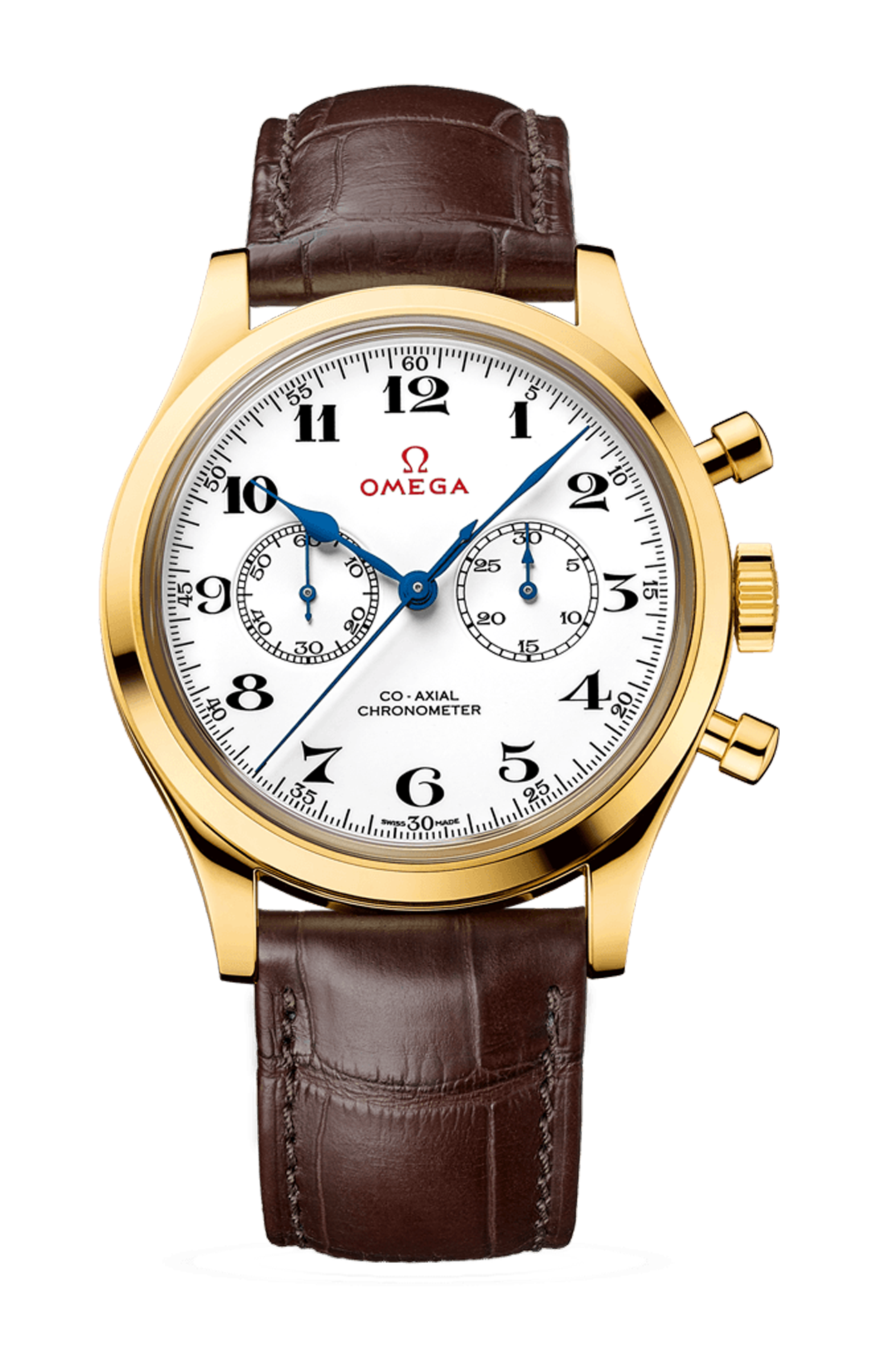 Omega | MODELLI SPECIALI OLYMPIC OFFICIAL TIMEKEEPER 39 MM, ORO GIALLO SU PELLE - LIMITED EDITION - 522.53.39.50.04.002 (1)