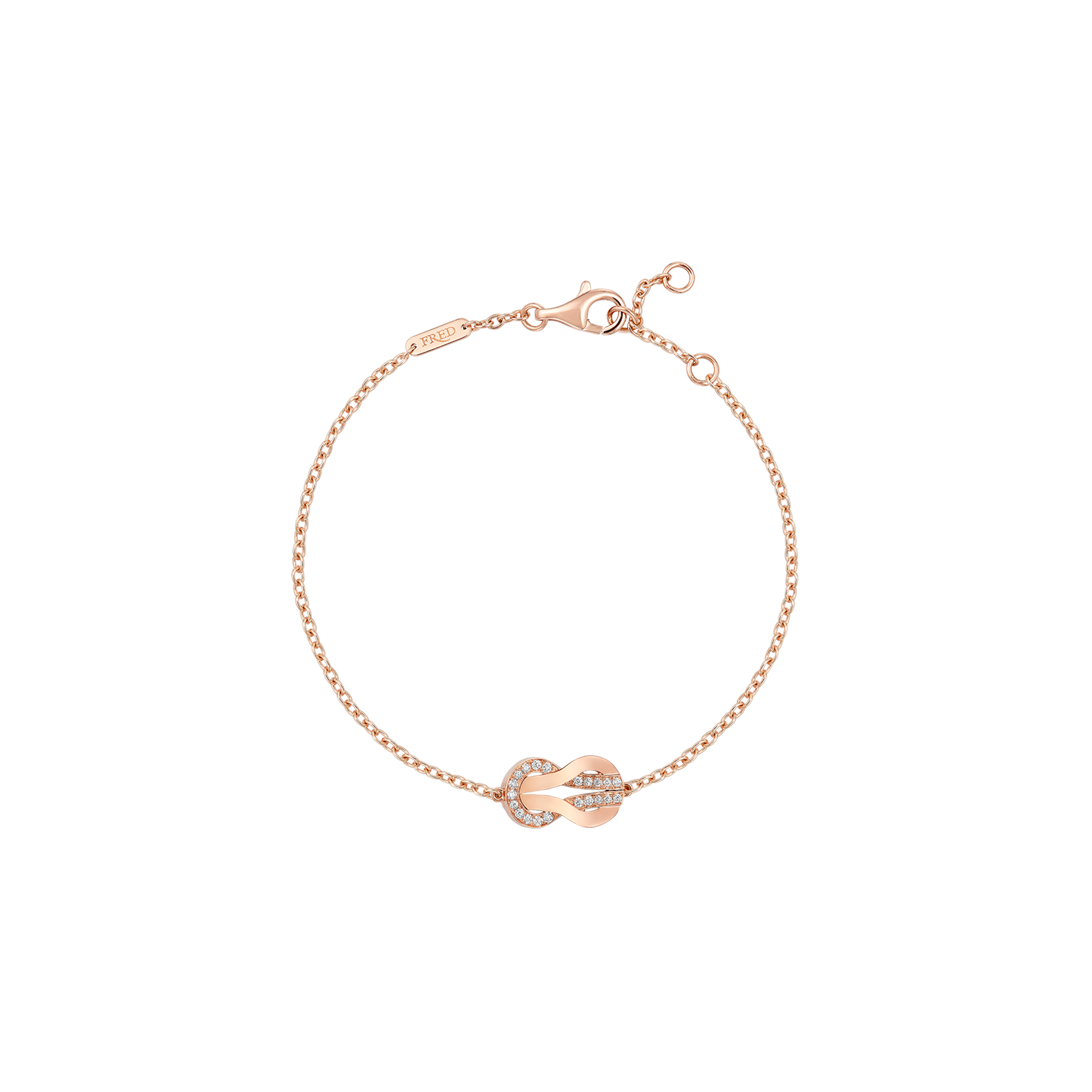 Fred | BRACCIALE CHANCE INFINIE MODELLO MEDIO IN ORO ROSA 18 KT E DIAMANTI - 6B0994 - 6B0994 (1)