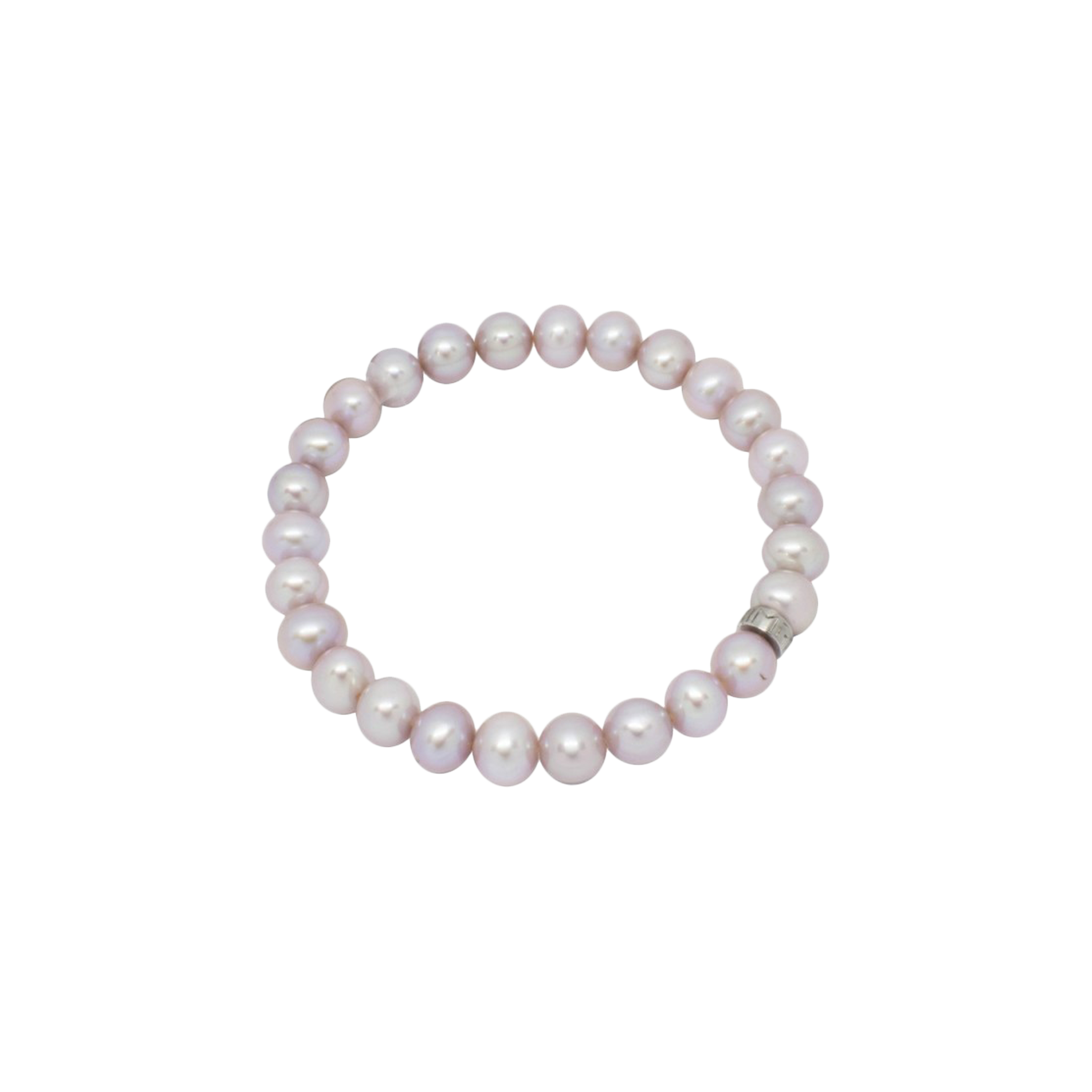 Mimi | BRACCIALE ELASTICA PERLE E ARGENTO - B03803AR (1)