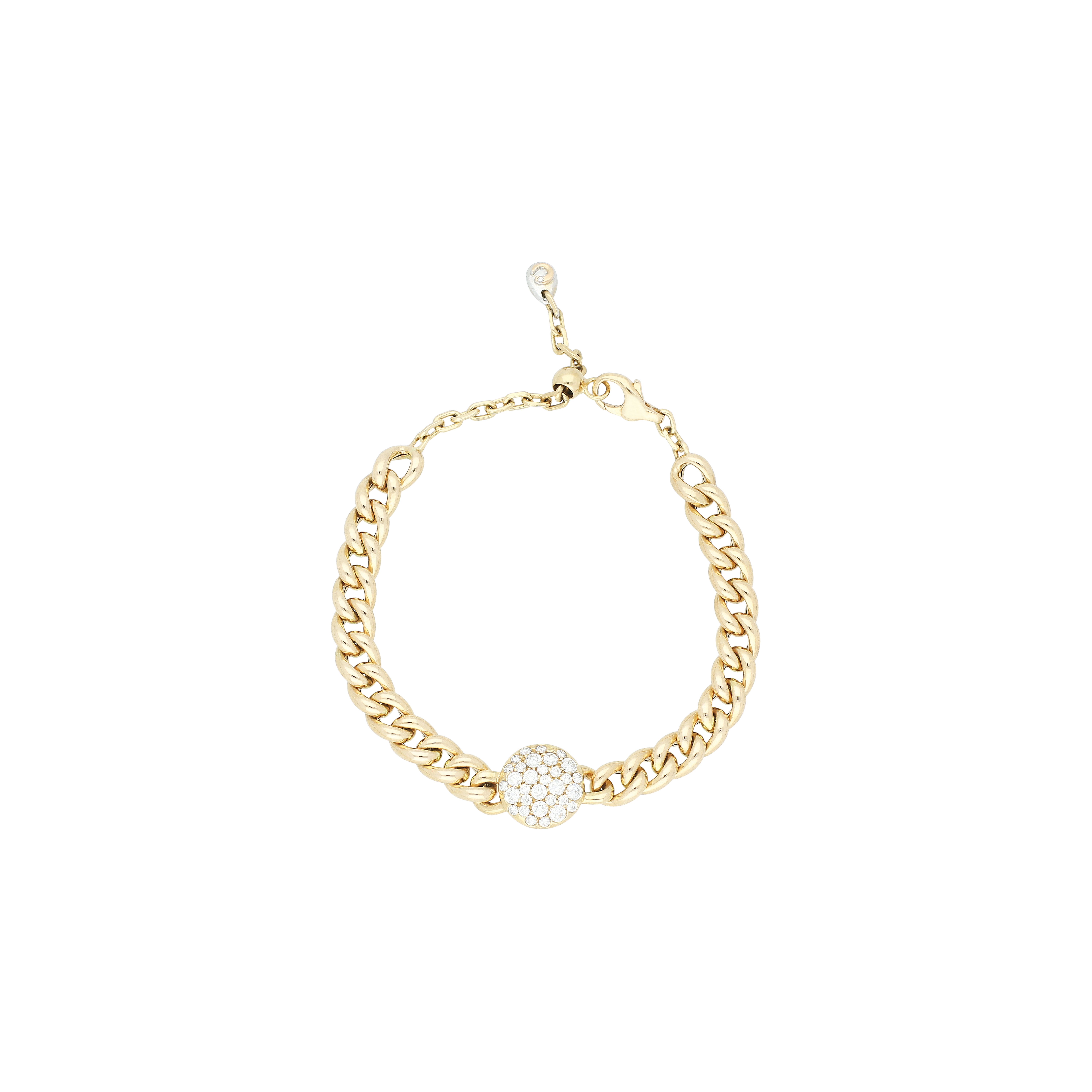Bartorelli Italian Jewels | BRACCIALE IN MAGLIA MORBIDA ORO ROSA E PAV&Eacute; DI DIAMANTI - 98084002 (1)